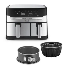 Аэрогриль Tefal Dual Easy Fry&Grill EY905D10 + Формы для выпечки Tefal J176S204