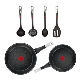Набор сковород Tefal Unlimited 24/28 см + Набор аксессуаров Ingenio 4 шт