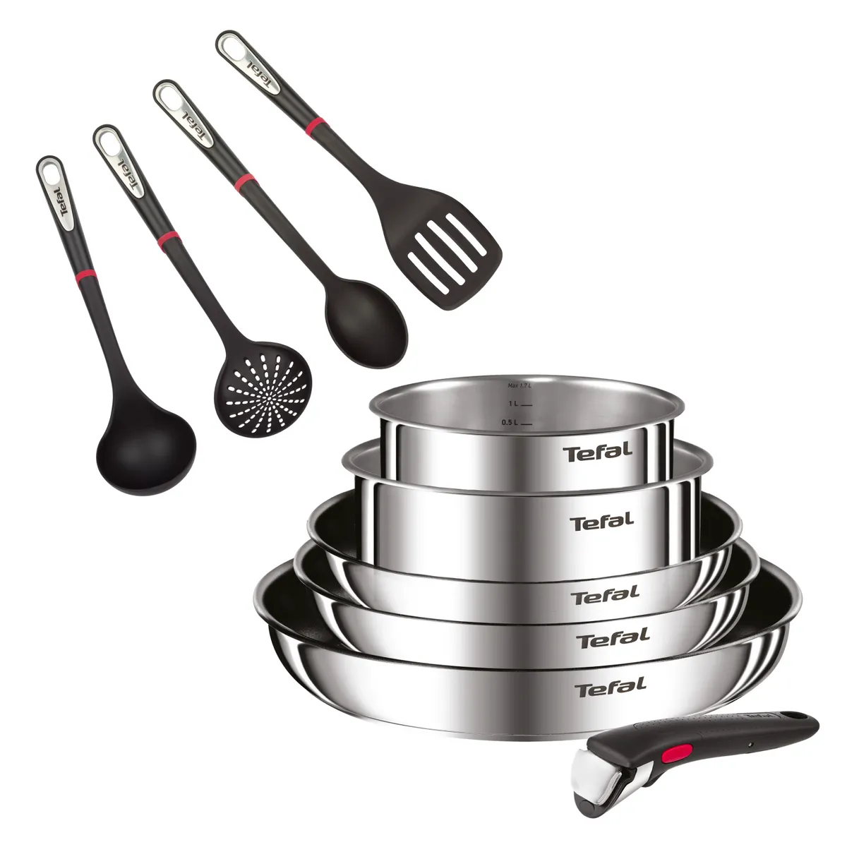 Набор посуды Tefal Ingenio Cook Eat 6 пред. + Набор аксессуаров Ingenio 4 шт фото