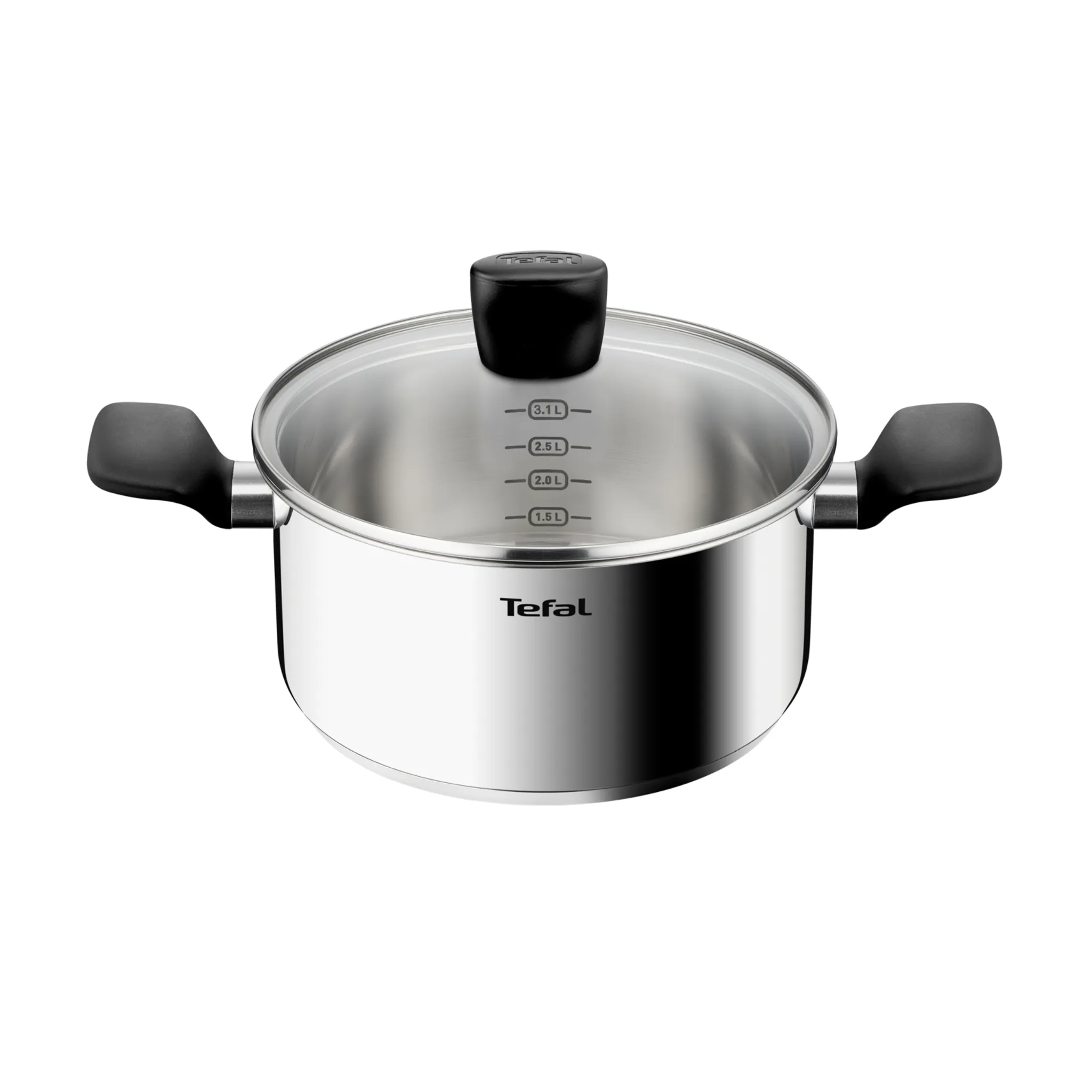 Кастрюля Tefal Confidence 20 см со стеклянной крышкой G7644474, 3.1 л