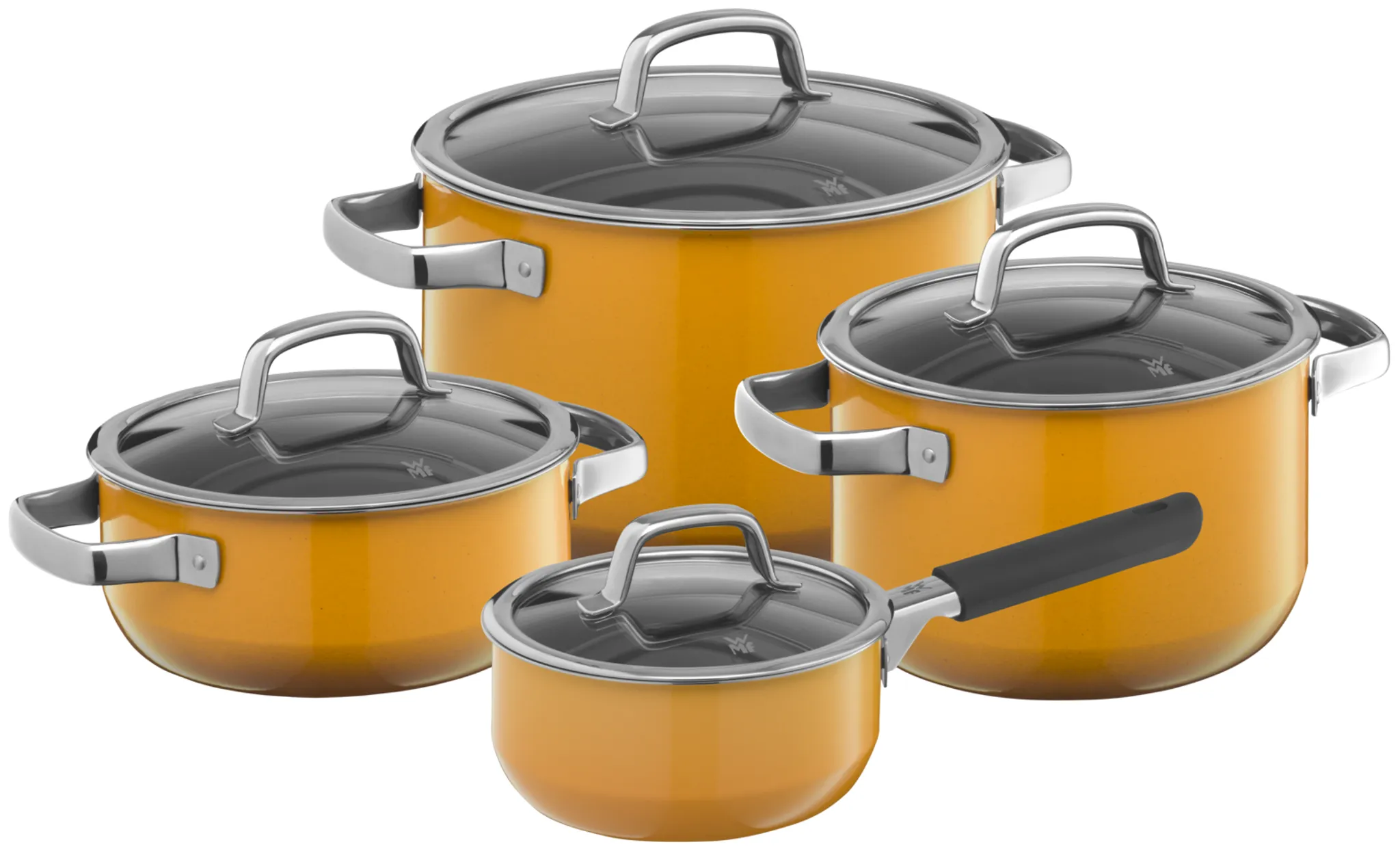 Набор кастрюль WMF Fusiontec Mineral Yellow 4 предмета 16/20/20/24 см фото