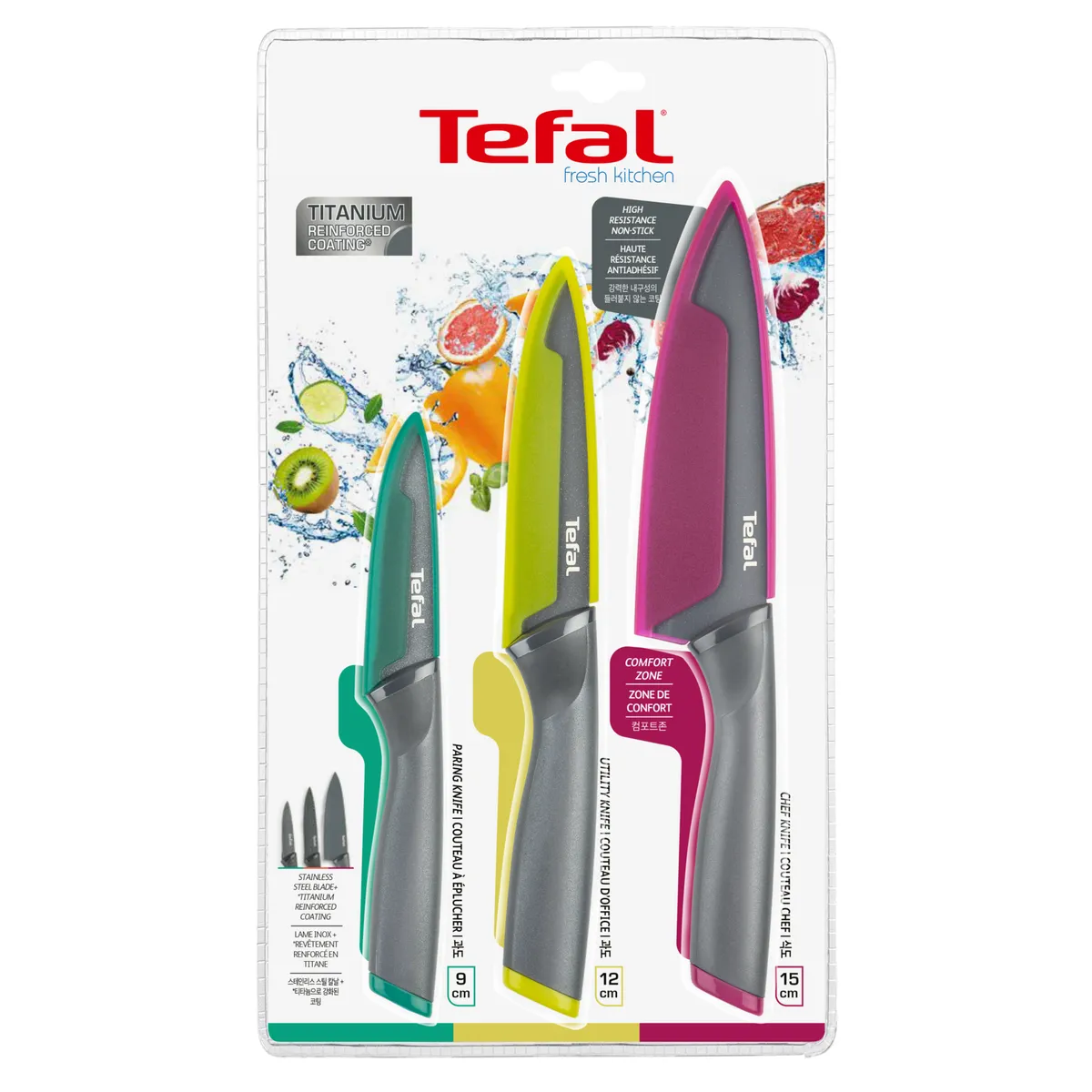 Набор ножей  Fresh Kitchen Tefal K122S355 3 предмета
