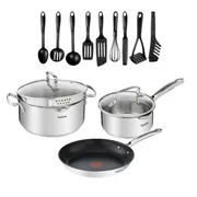 Набор Ковш 16 + Сковорода 24  + Кастрюля 24 + Кухонные приборы Tefal Duetto+