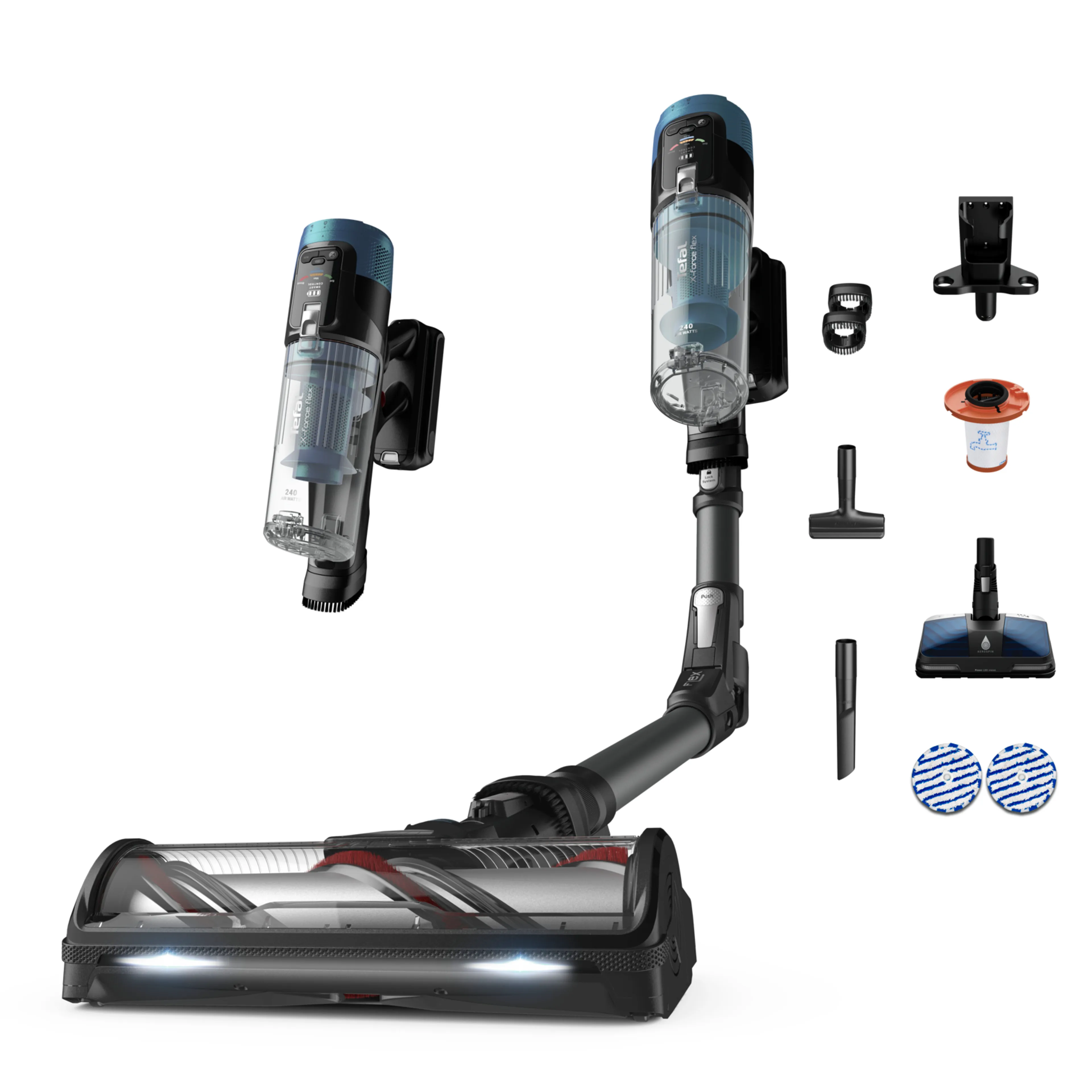 Беспроводной моющий пылесос Tefal X-Force Flex 14.80, Cordless Stick Vacuum TY9BC1WO фото