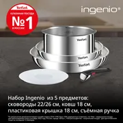 Набор посуды Tefal Ingenio Emotion 5 предметов 18/22/26 см L896S504