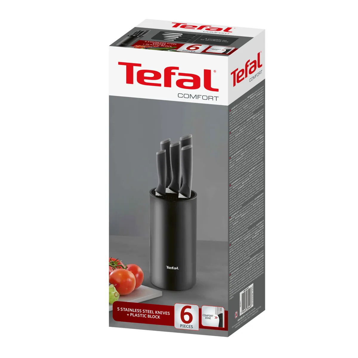 Набор ножей с блоком Tefal Comfort K2216S74
