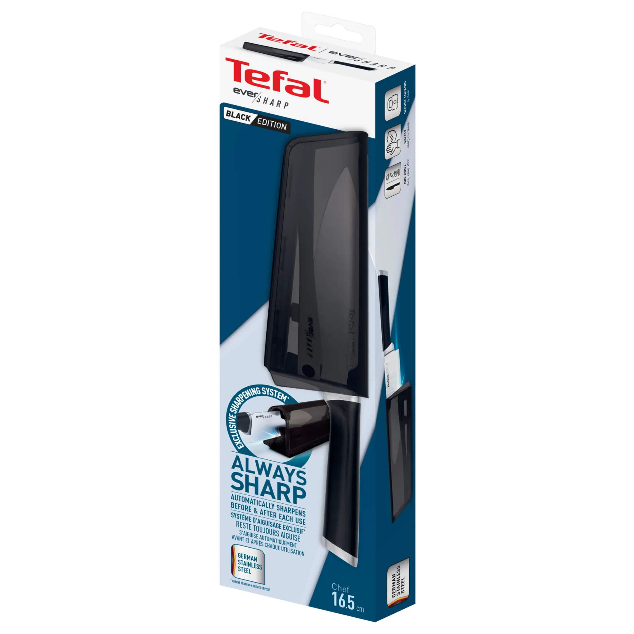 Нож поварской Tefal EverSharp Chef Knife K2579104