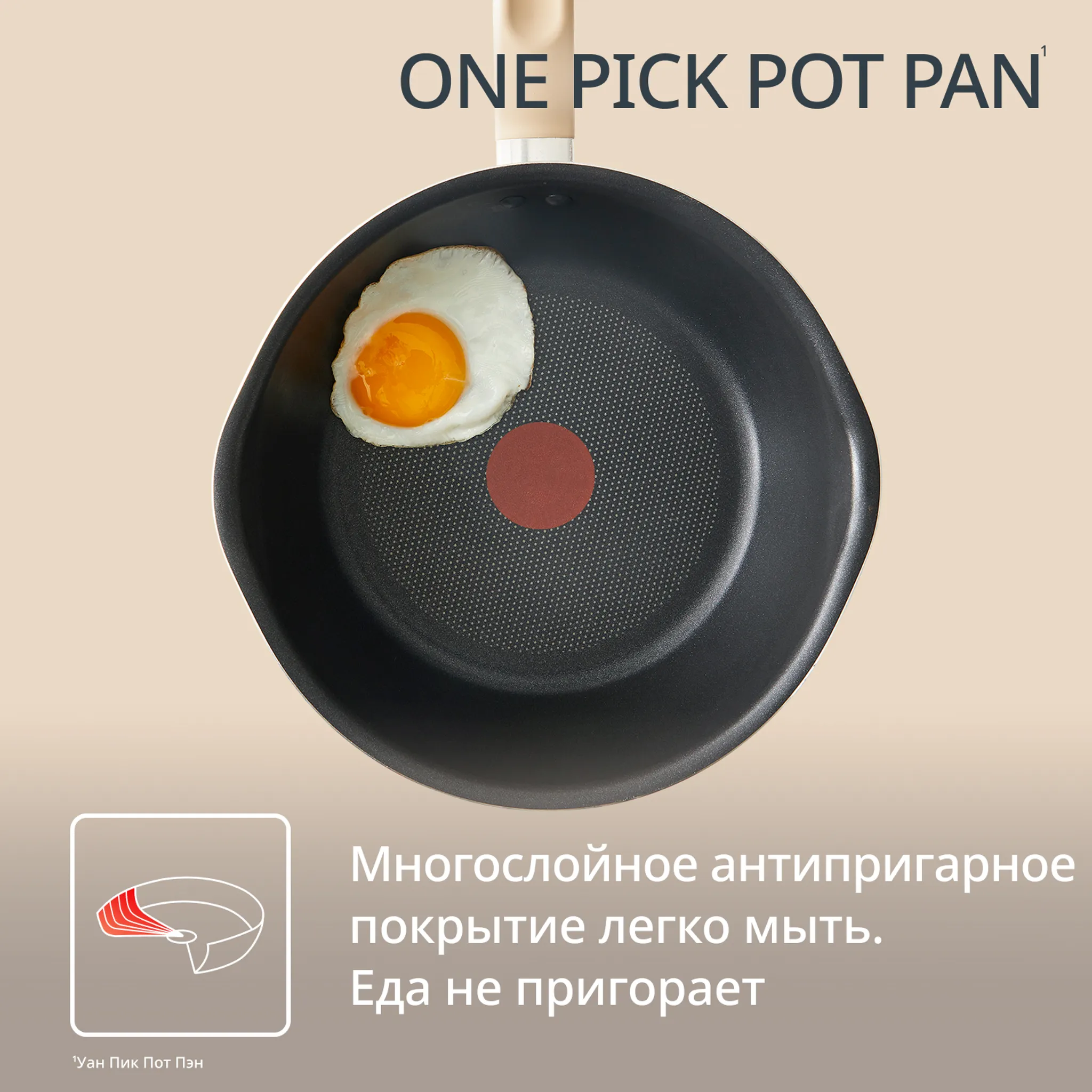 Сковорода Tefal One Pick Pot Pan G1672504 22 см