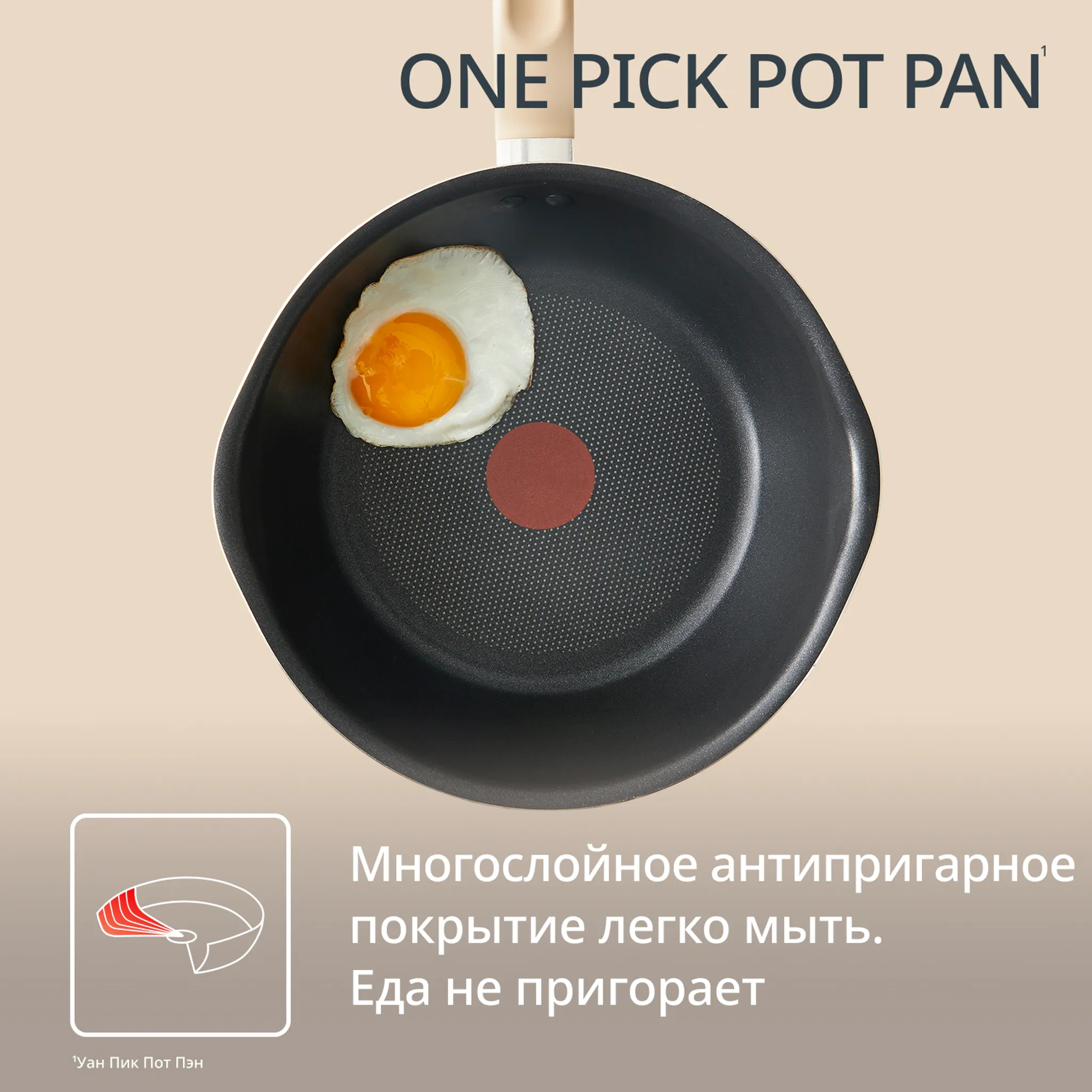 Сковорода Tefal One Pick Pot Pan G1748704 24 см