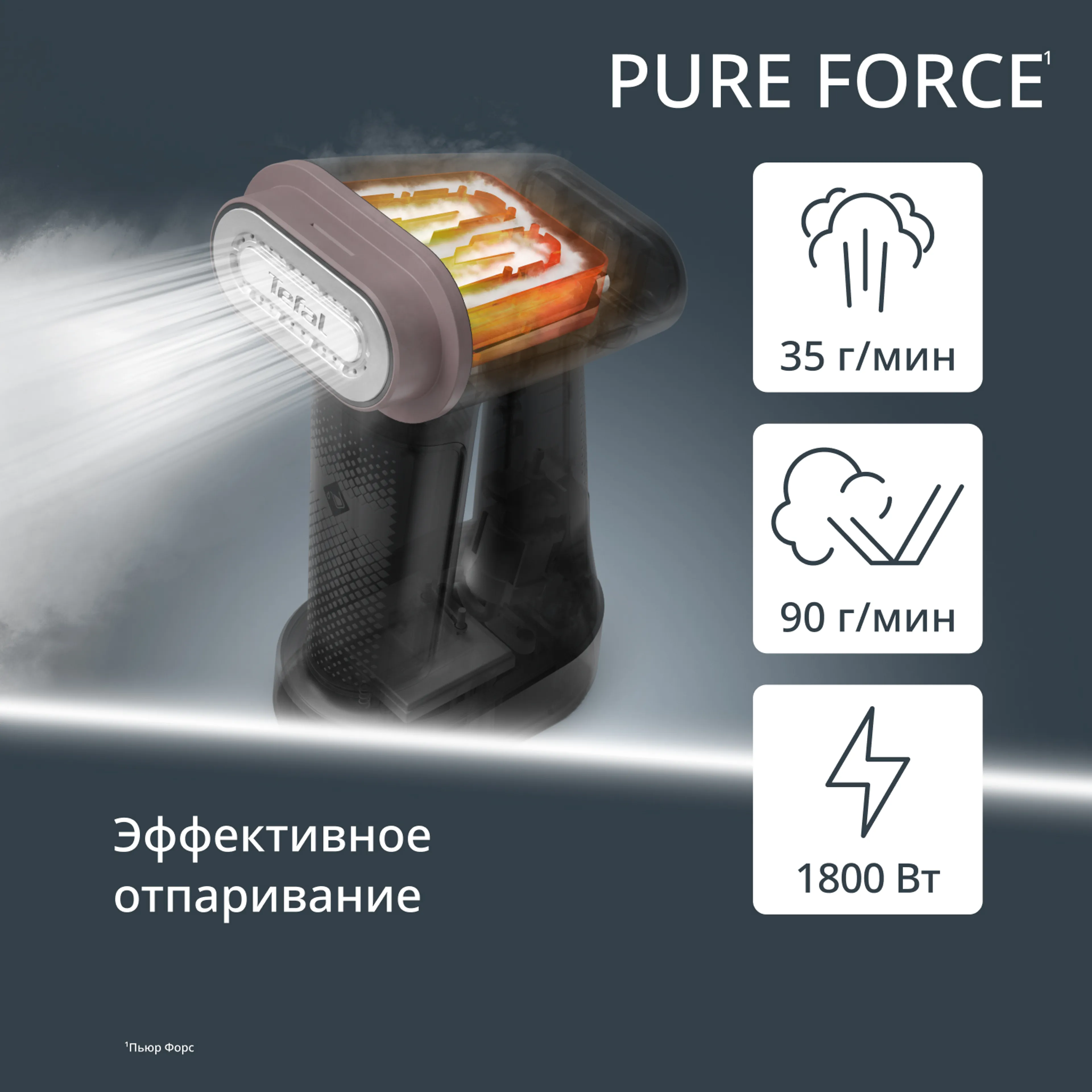 Ручной отпариватель Tefal Pure Force DT8765E0