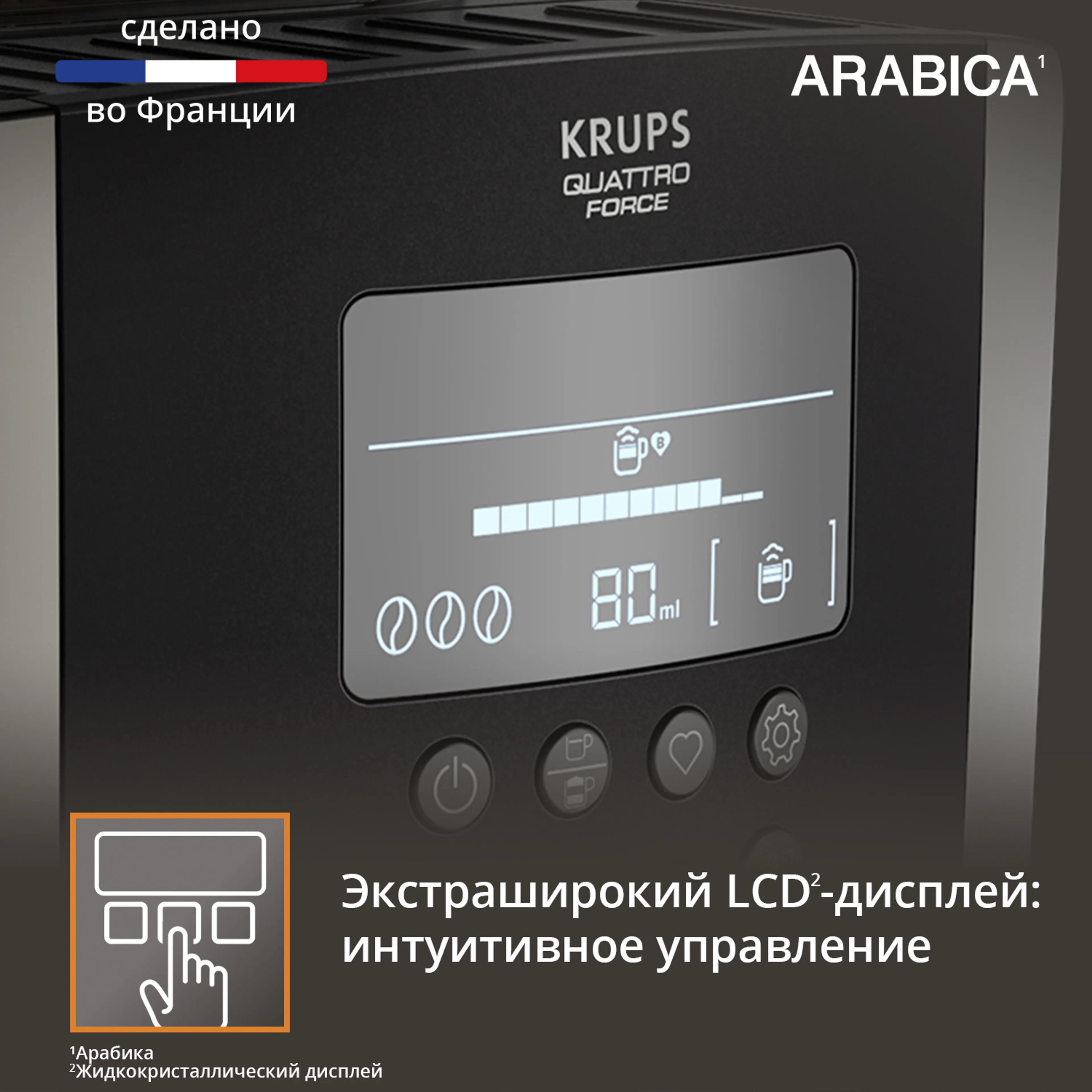 Автоматическая кофемашина KRUPS Arabica EA819E10 купить в официальном магазине