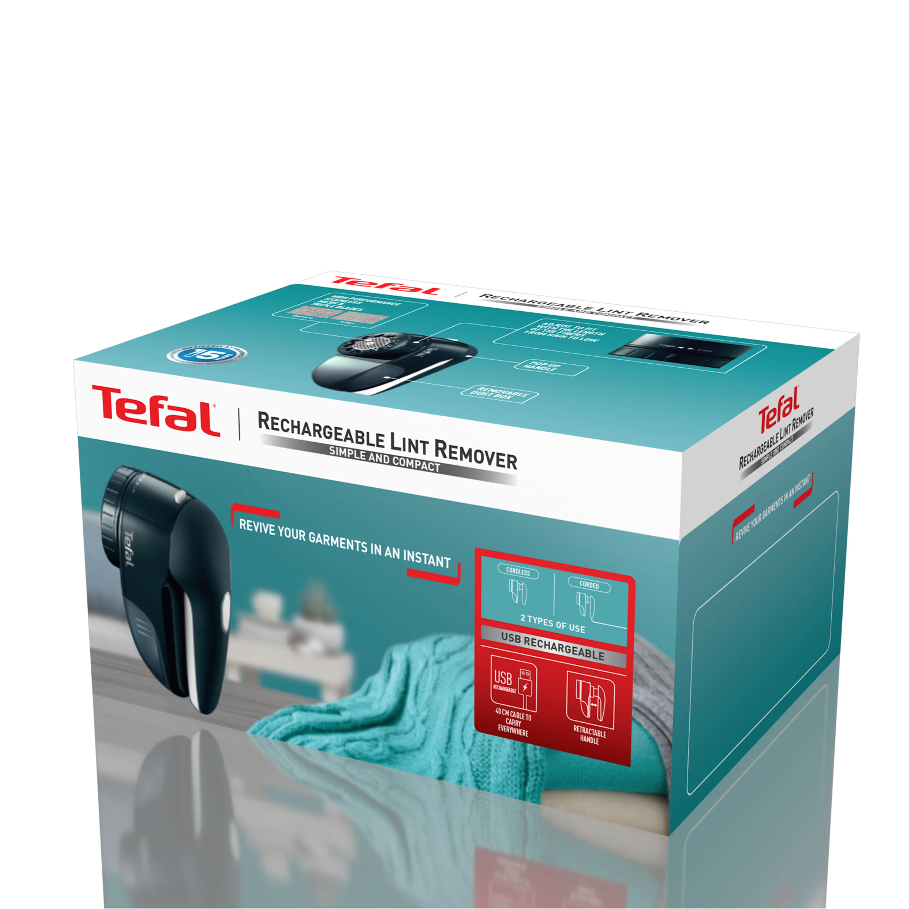Машинка для удаления катышков Tefal Rechargeable Lint Remover JB7002E0