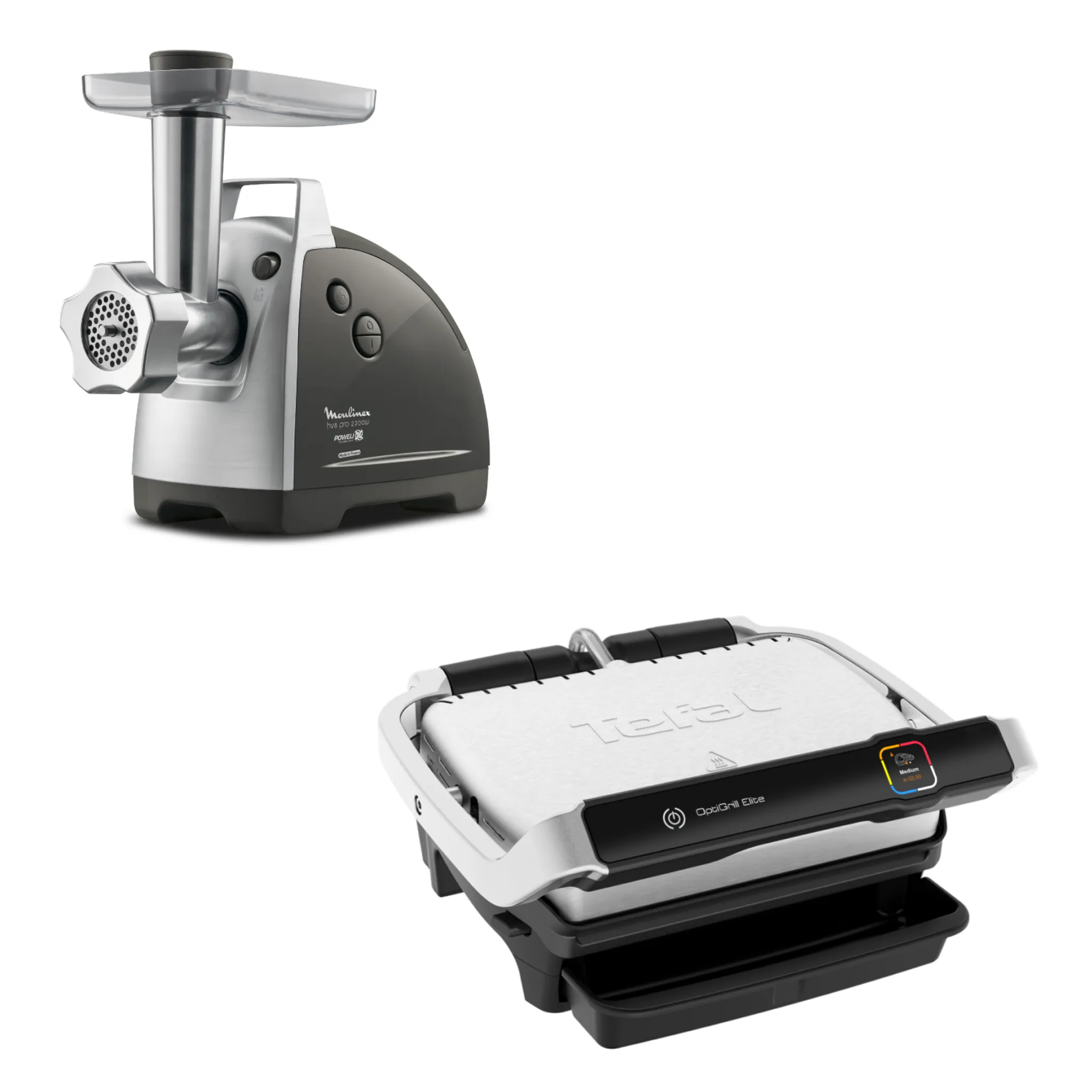 Мясорубка Moulinex ME687832 + Электрогиль Tefal GC750D30 фото