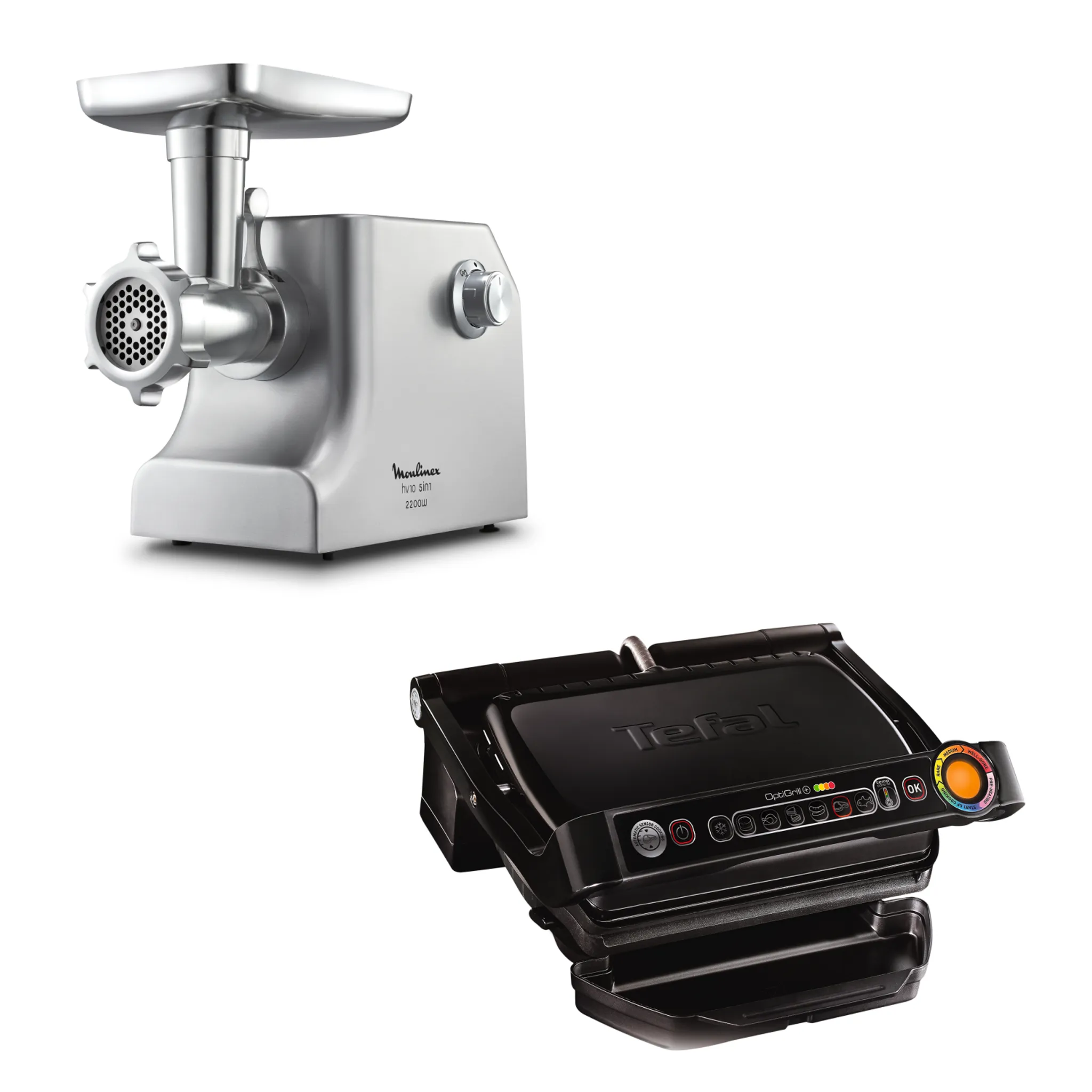 Мясорубка Moulinex ME856D32 + Электрогиль Tefal GC712834 фото