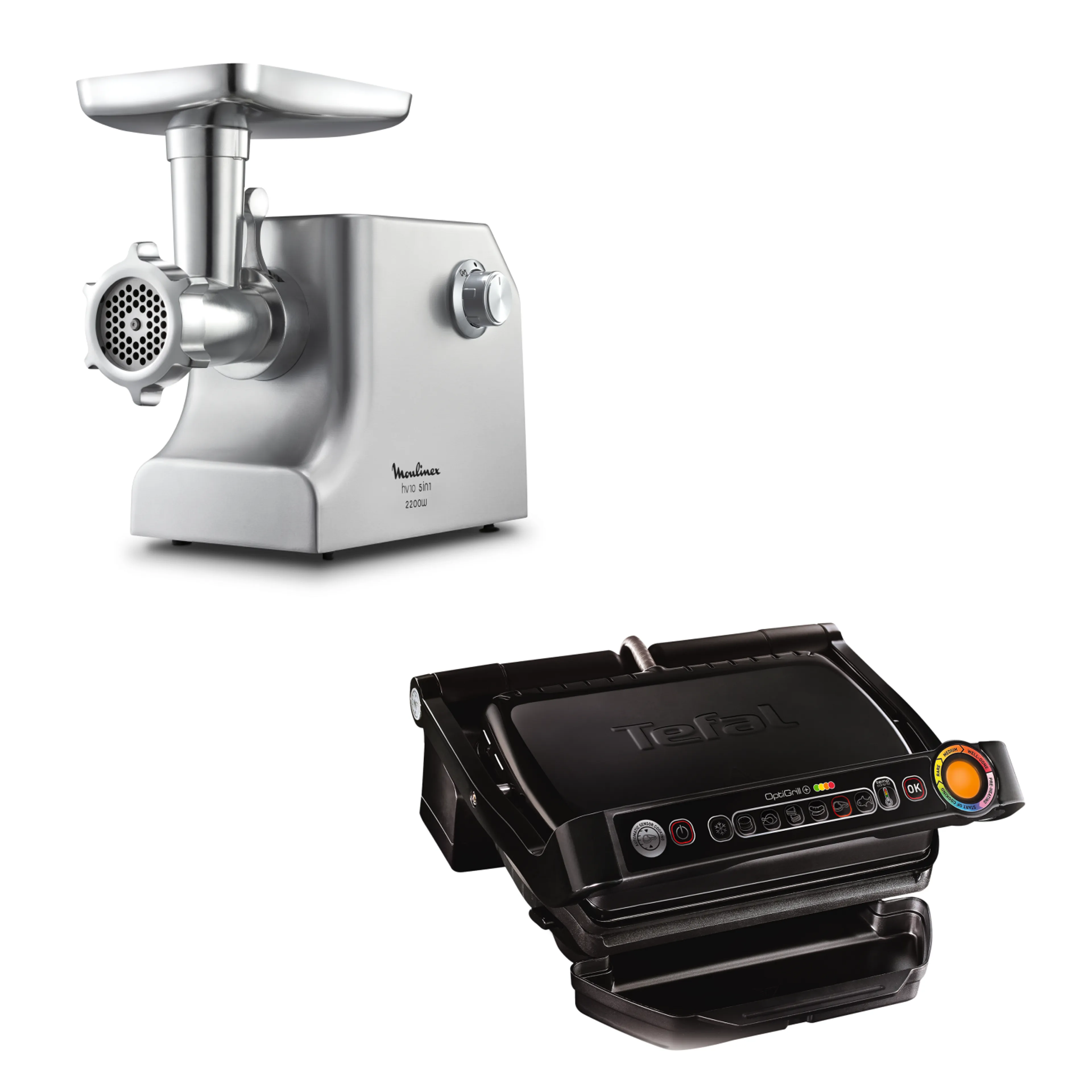 Мясорубка Tefal ME856D32 + Электрогиль Tefal GC712834 фото