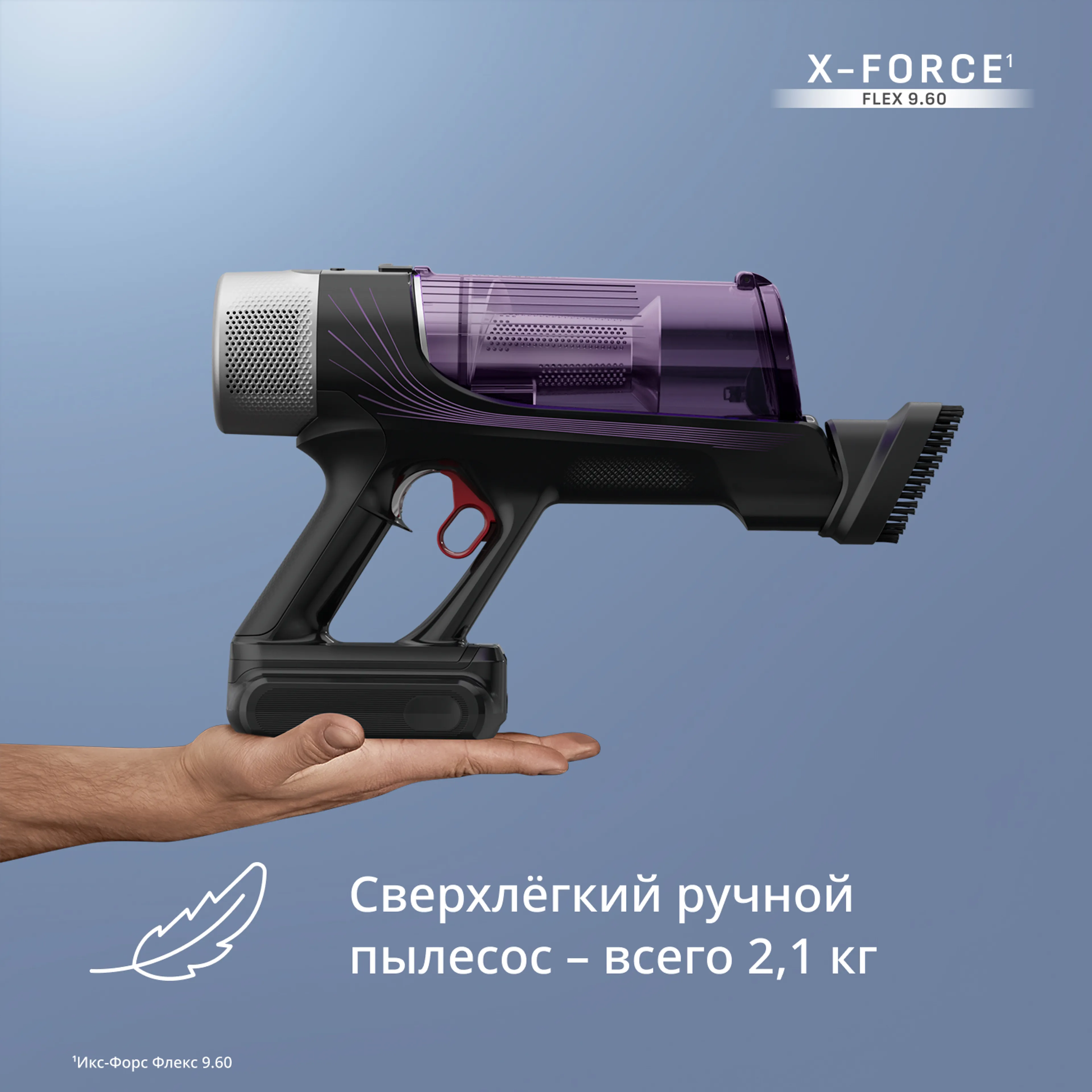 Беспроводной вертикальный моющий пылесос Tefal X-Force Flex 9.60 Allergy Parquet TY2048F1
