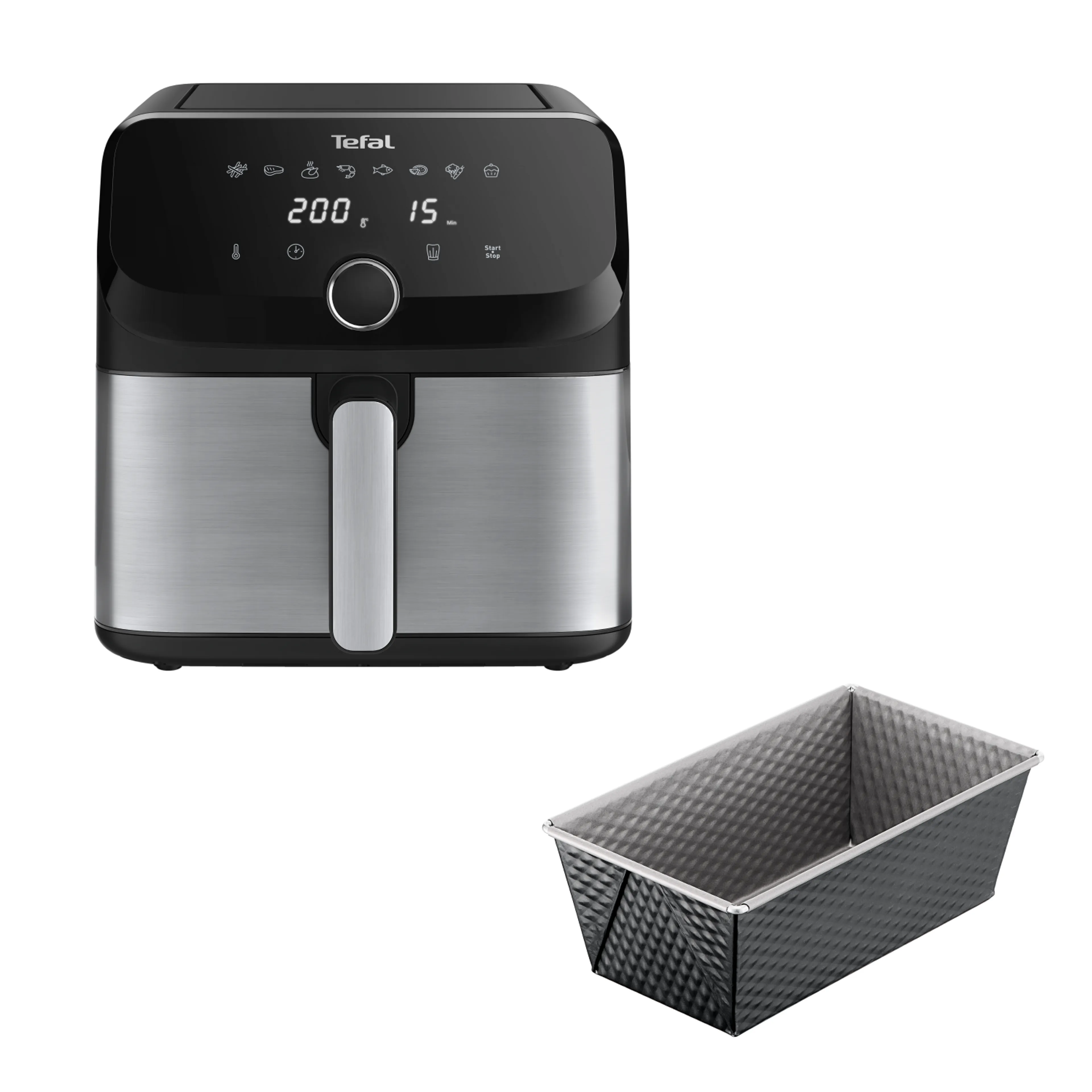 Аэрогриль Tefal EY855D10 + Форма для выпечки Tefal J1760325 фото