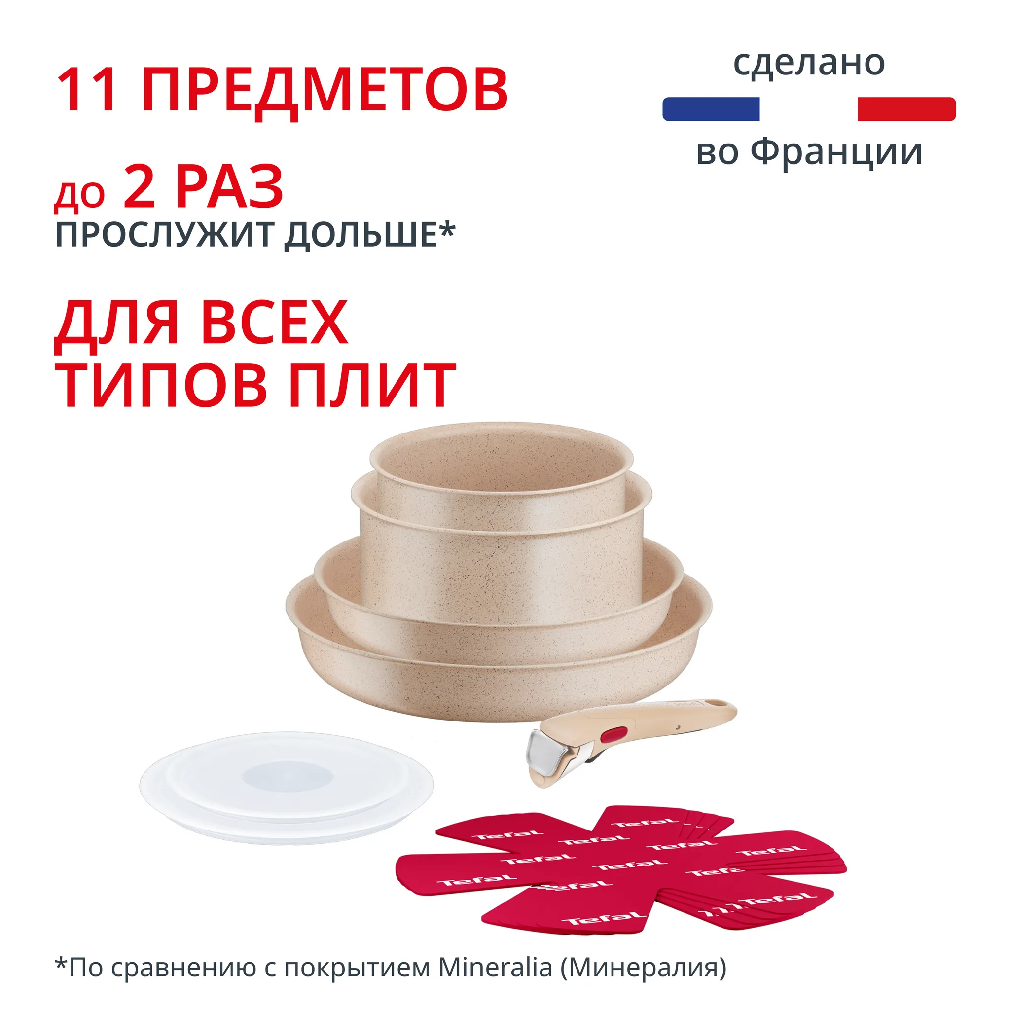 Набор посуды Tefal Ingenio Delight 11 предметов L7839202