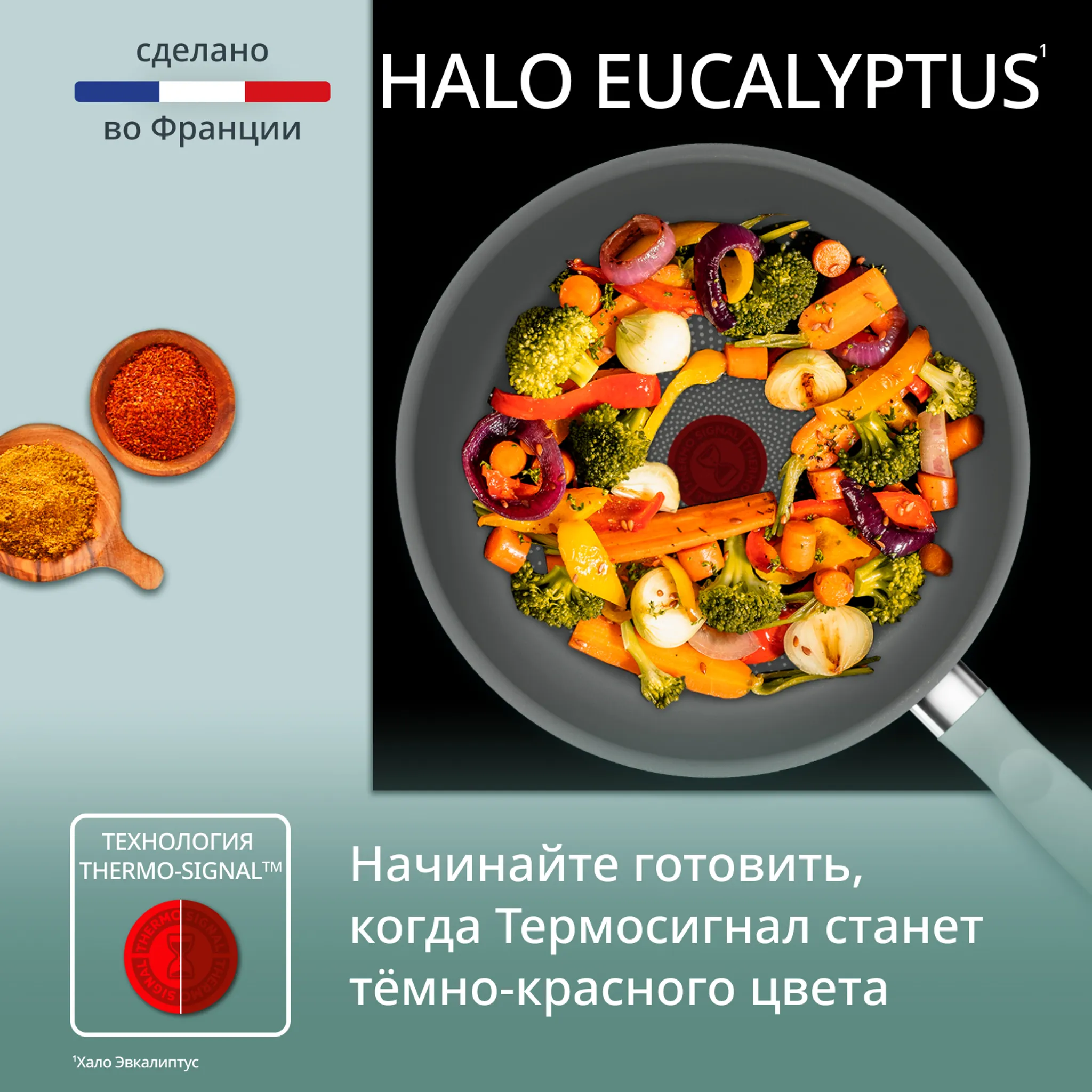 Сковорода-вок Tefal Halo Eucalyptus 26 см G0167702