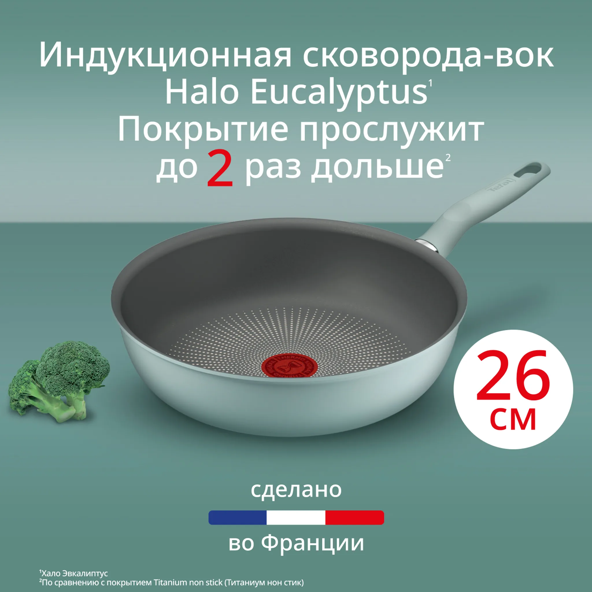 Сковорода-вок Tefal Halo Eucalyptus 26 см G0167702 фото
