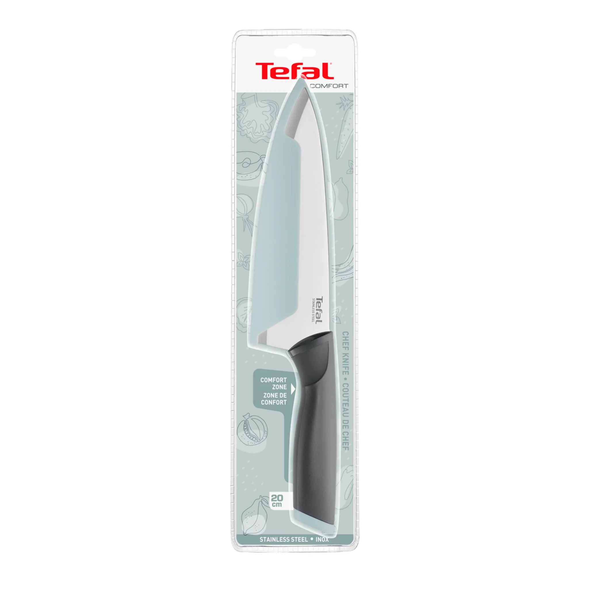 Шеф-нож Tefal Comfort K2216255 20 см