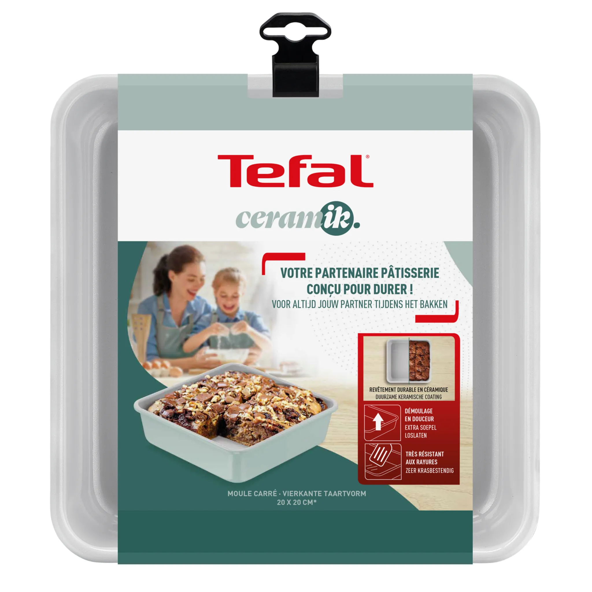 Форма для выпечки Tefal Ceramik квадратная J1755204 20х20 см