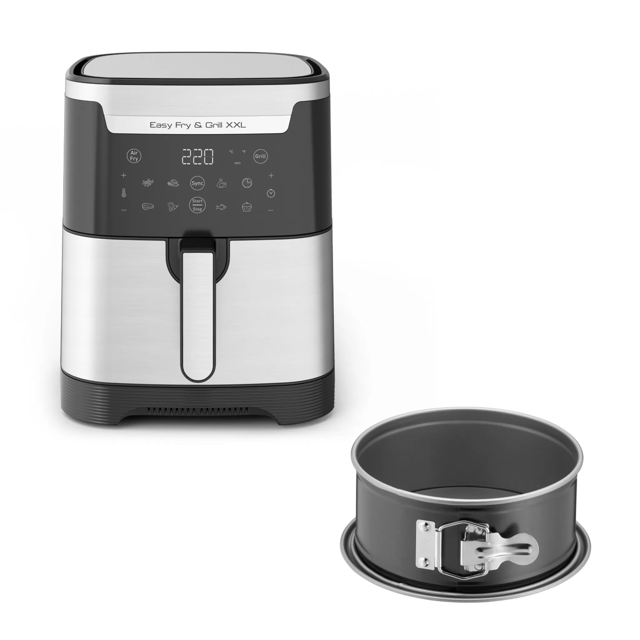 Аэрогриль Tefal Easy Fry EY801D15 + Форма для электрогриля J1761425 18 см фото