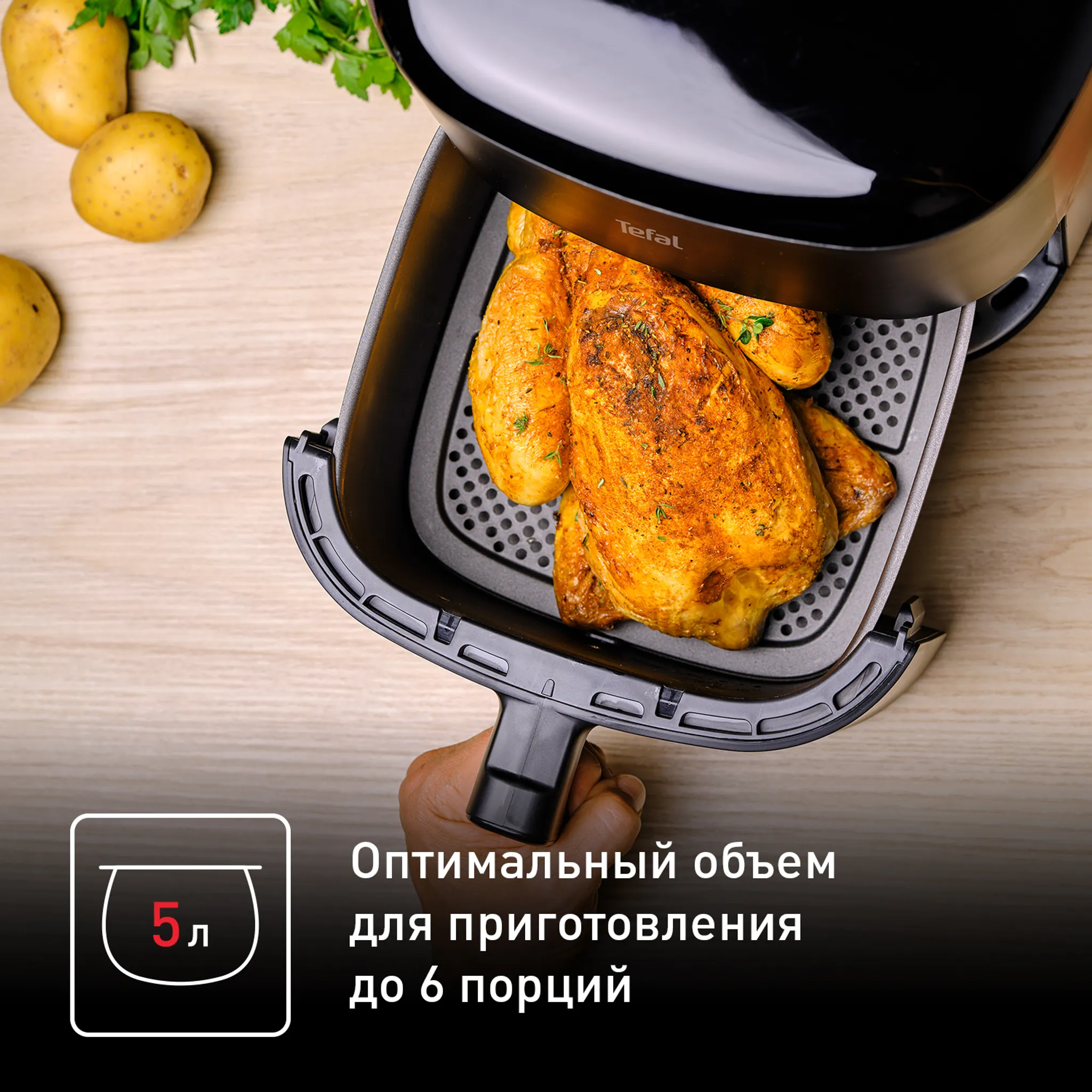Аэрогриль Tefal Easy Fry EY245B10 + Форма для электрогриля J1761425 18 см