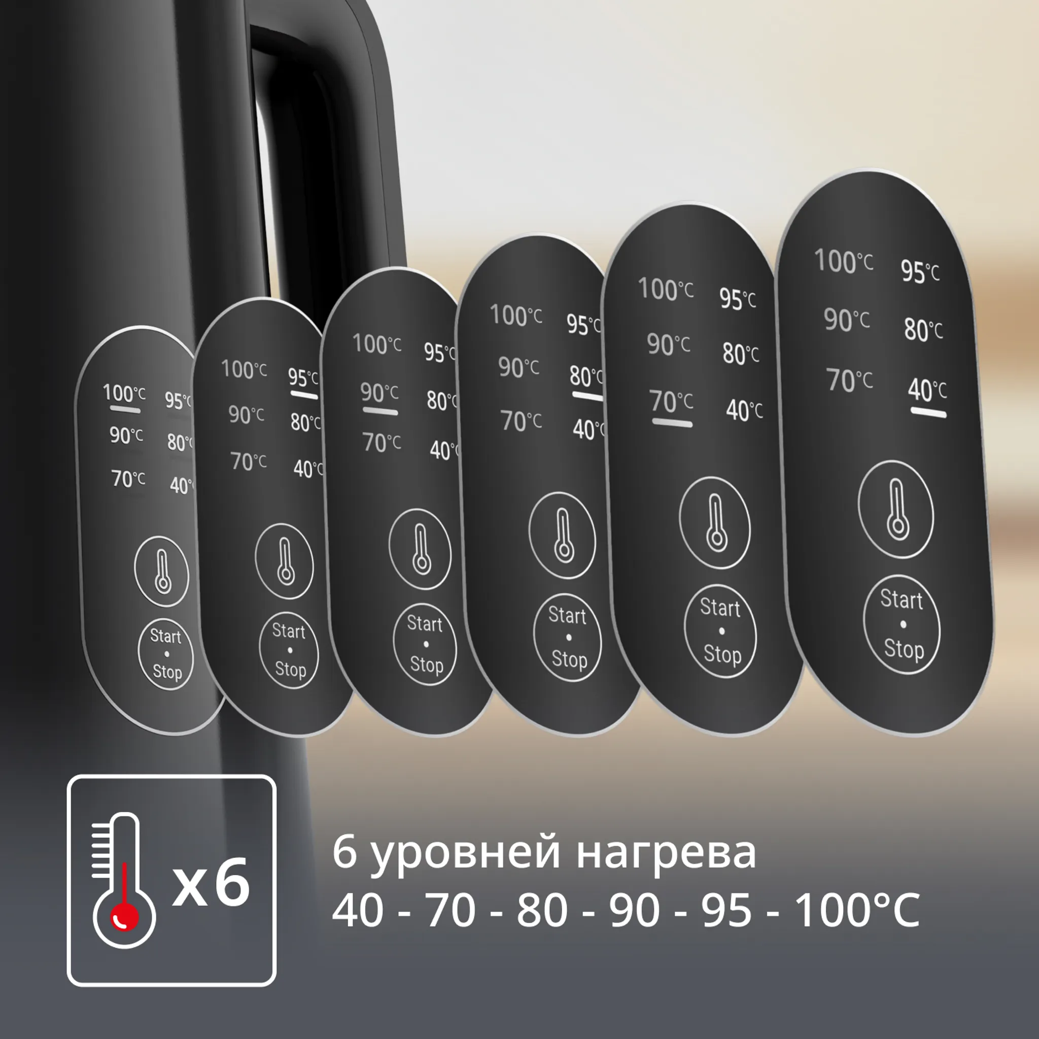 Электрический чайник Tefal hermo Protect Control 1,5 л KO6518E0