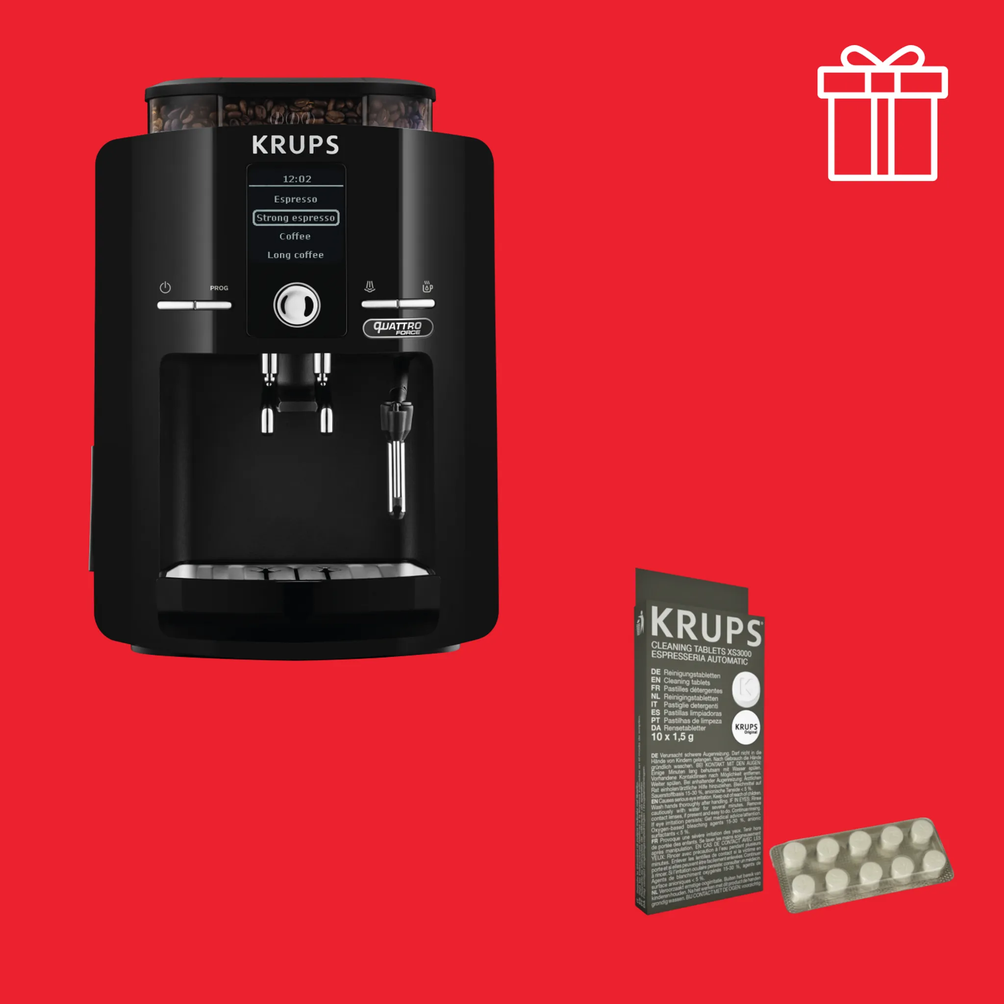 Автоматическая кофемашина Krups EA82F010+Чистящее средство XS300010