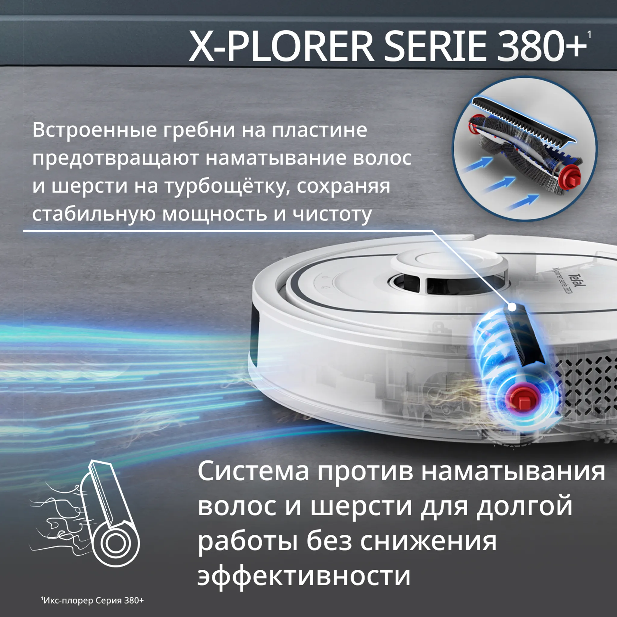 Робот-пылесос Tefal X-PLORER Serie 380+ RG89U7E0