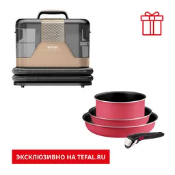 Моющий пылесос Tefal IZ7021F0 + Набор посуды Tefal L7289002