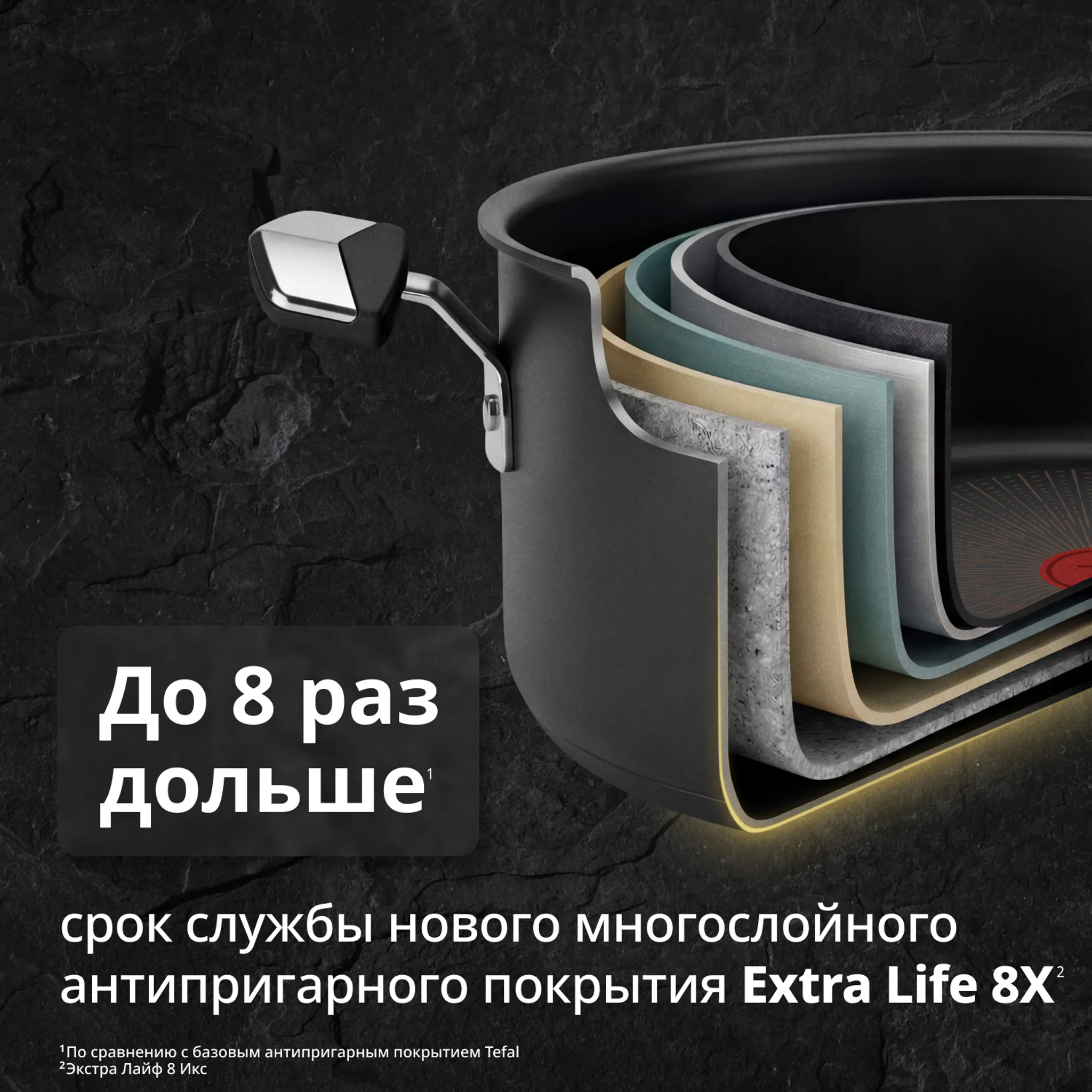 Кастрюля с крышкой Tefal Excellence Fusion G3414602 24 см