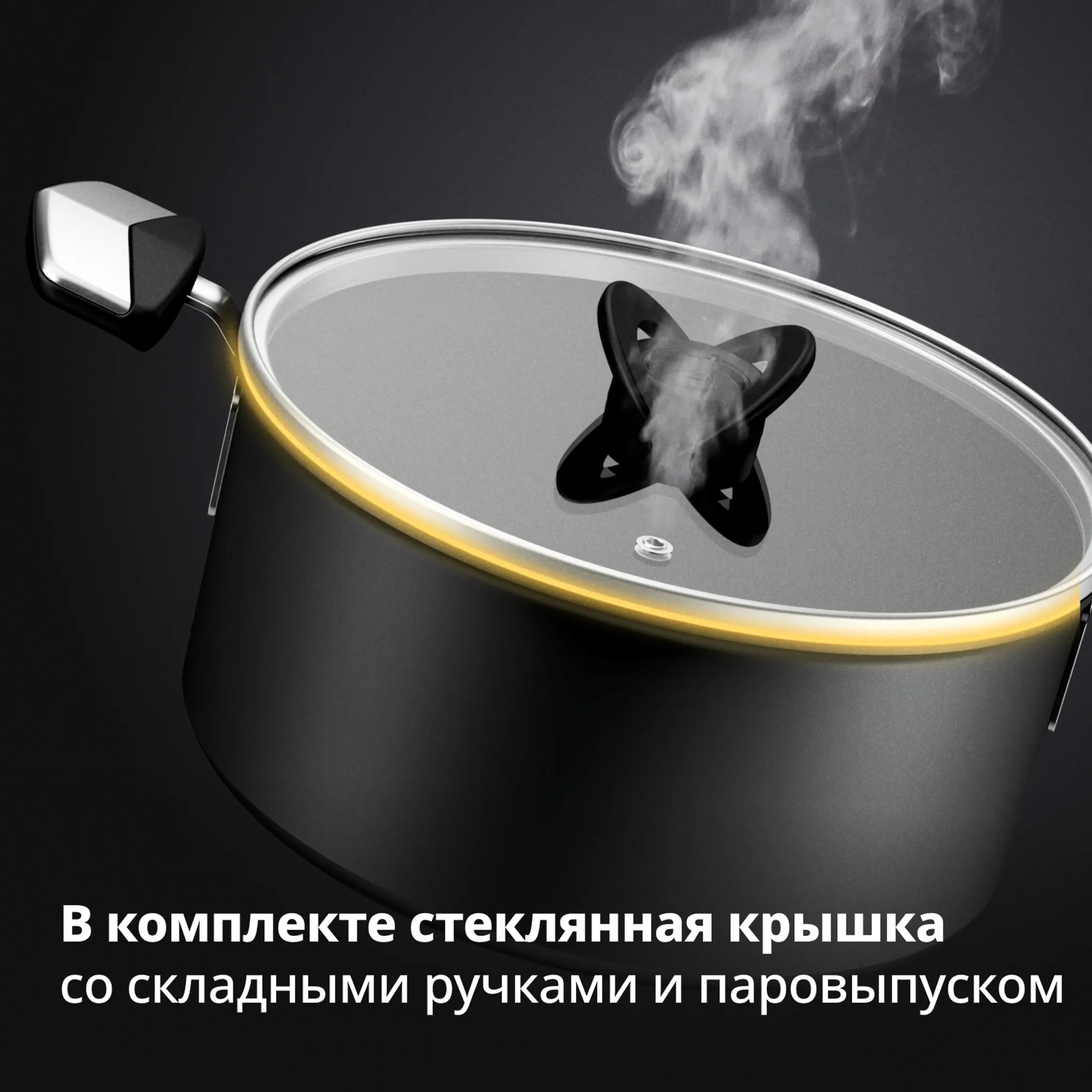 Кастрюля с крышкой Tefal Excellence Fusion G3414602 24 см