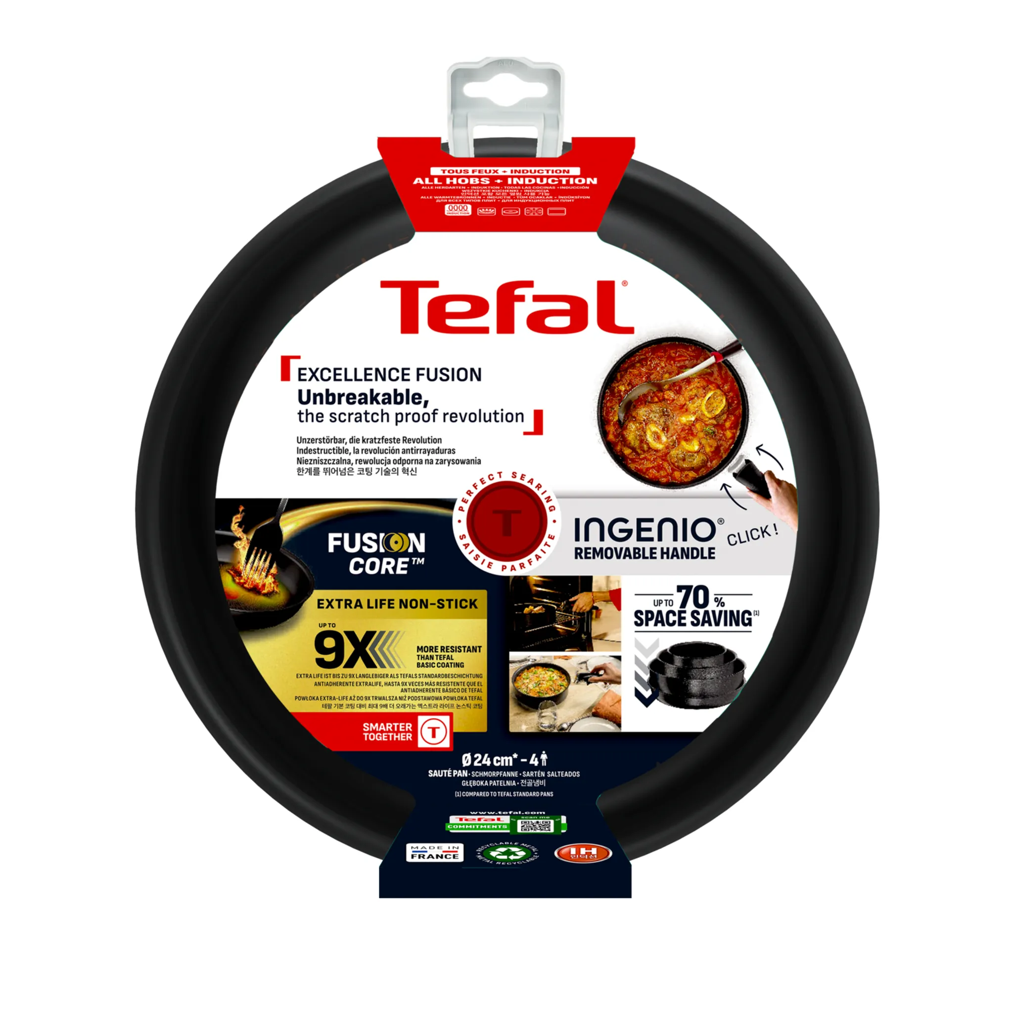 Сотейник Tefal Ingenio Excellence Fusion 24см P0053553