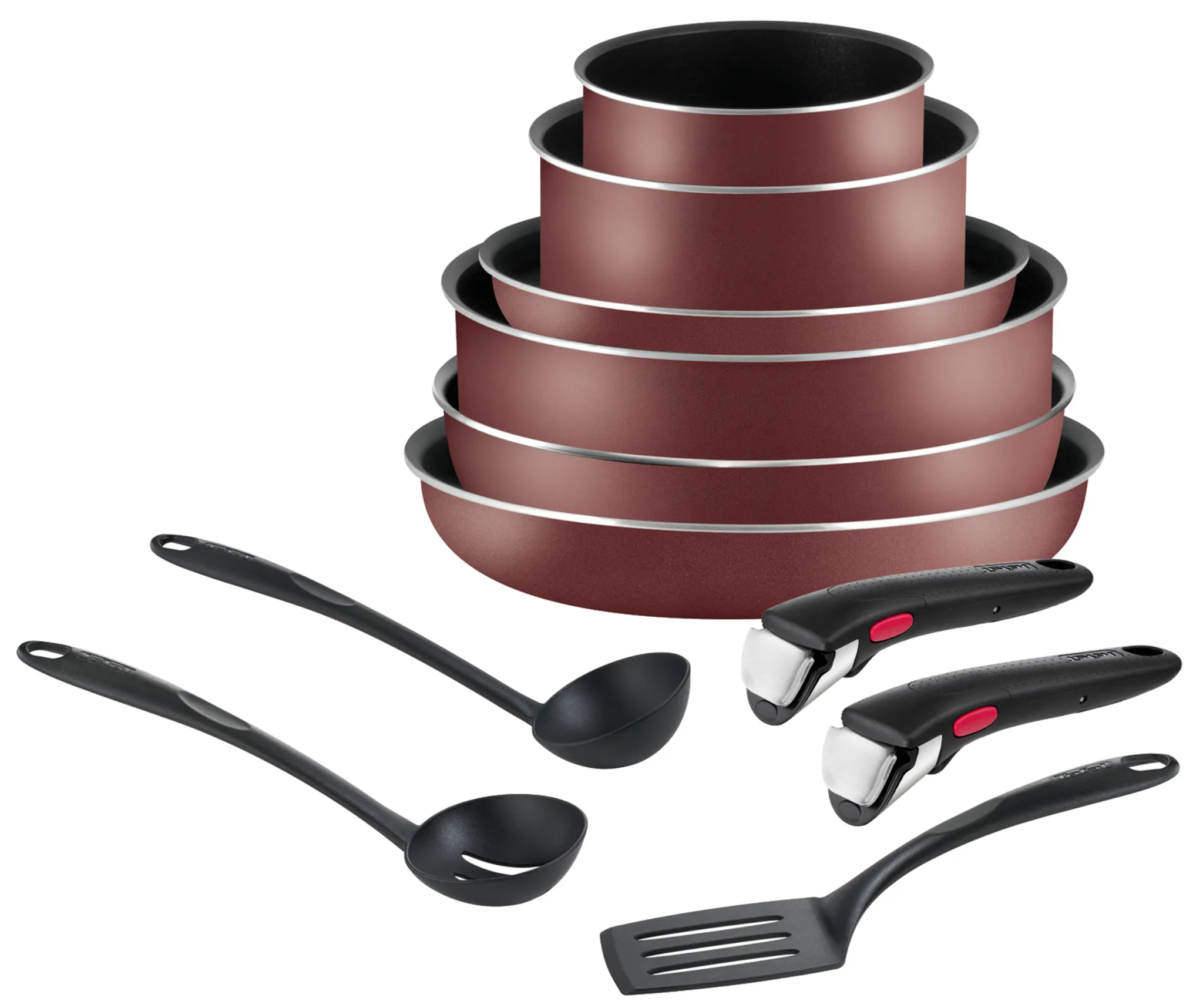 Набор посуды Tefal Ingenio Red 11 предметов 04252850