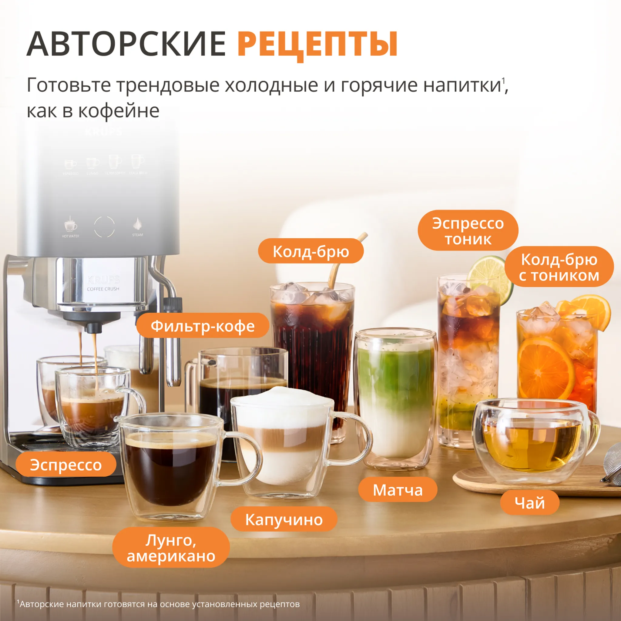 Автоматическая кофемашина Krups + в подарок набор посуды Tefal L881S904