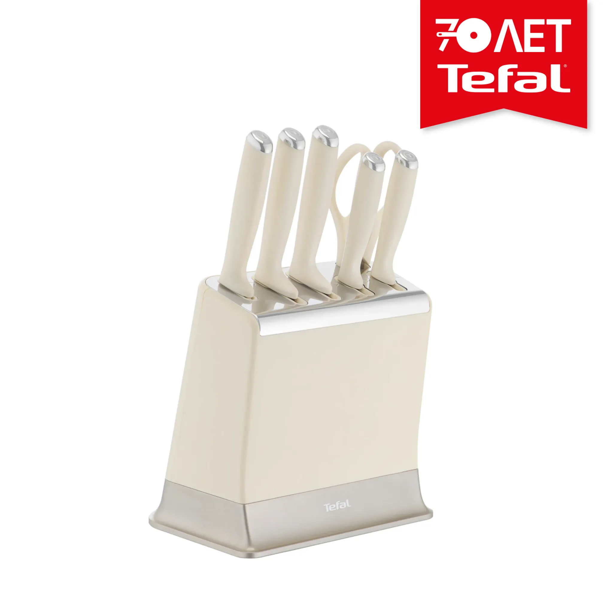 Набор ножей и блок Tefal EverSharp PRO 6 предметов K2979704