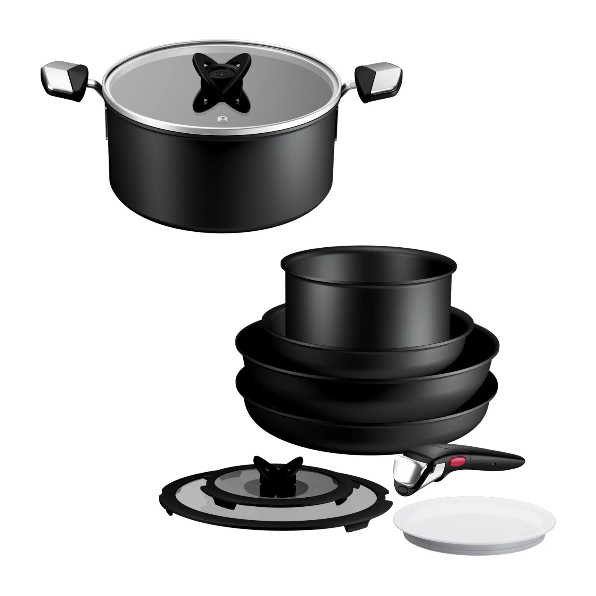 Набор посуды из 8 предметов Tefal Ingenio Excellence Fusion P0059302 + Кастрюля 24 см G3414602