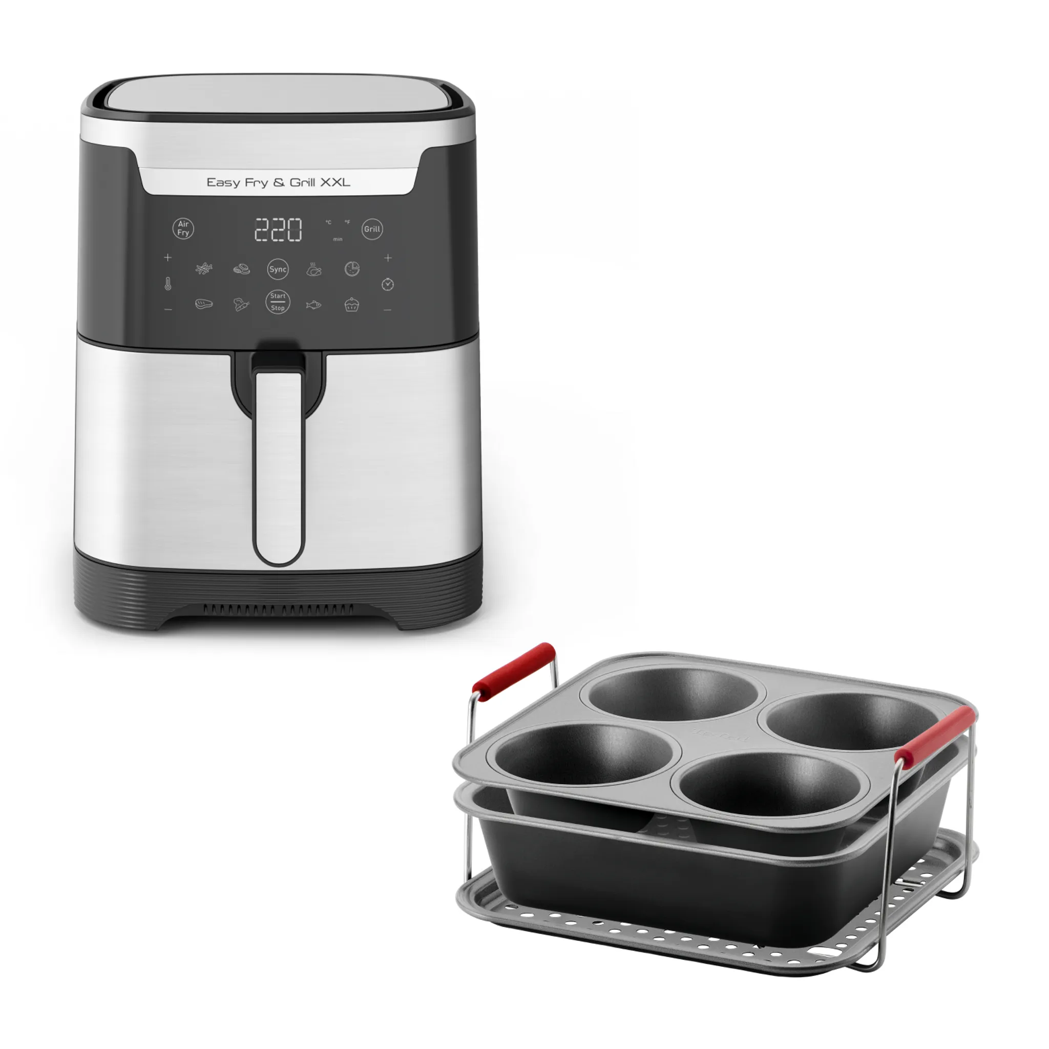 Аэрогриль Tefal Easy Fry EY801D15 + Набор аксессуаров Tefal J701S344