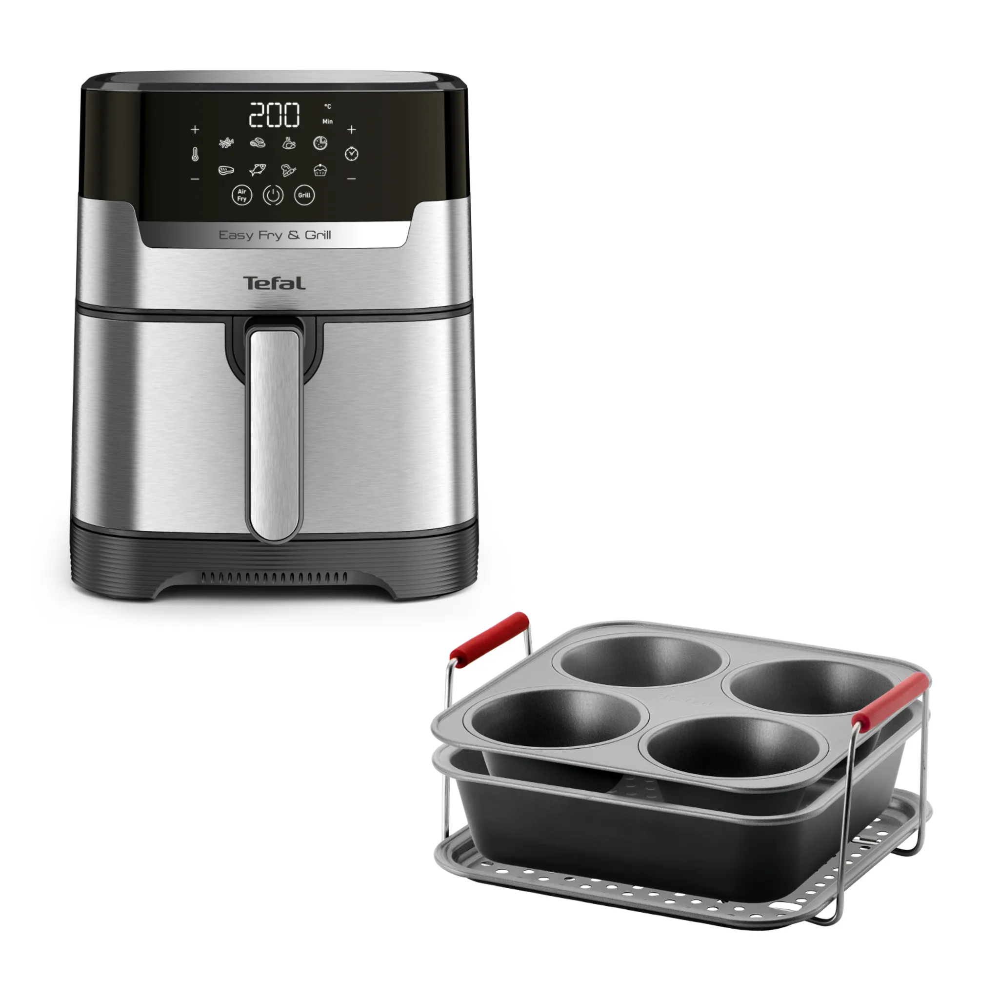 Аэрогриль Tefal Easy Fry EY505D15 + Набор аксессуаров Tefal Dail'Easy J701S344
