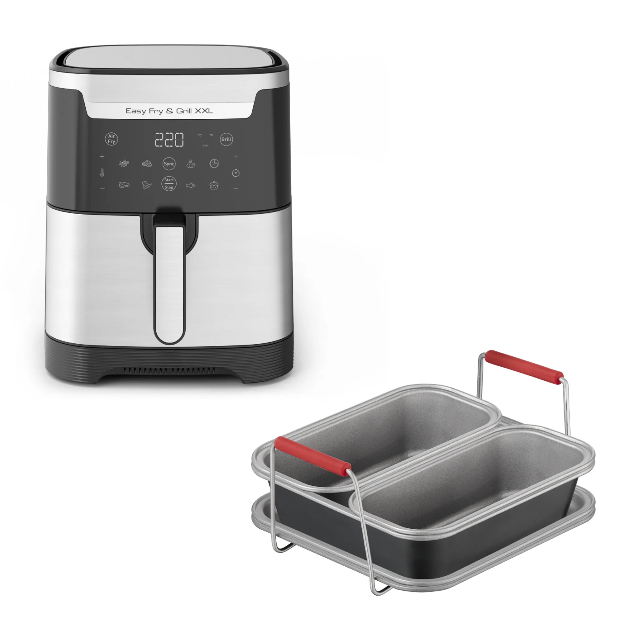 Аэрогриль Tefal Easy Fry & Grill EY801D15 + Набор аксессуаров Dail'Easy J701S544