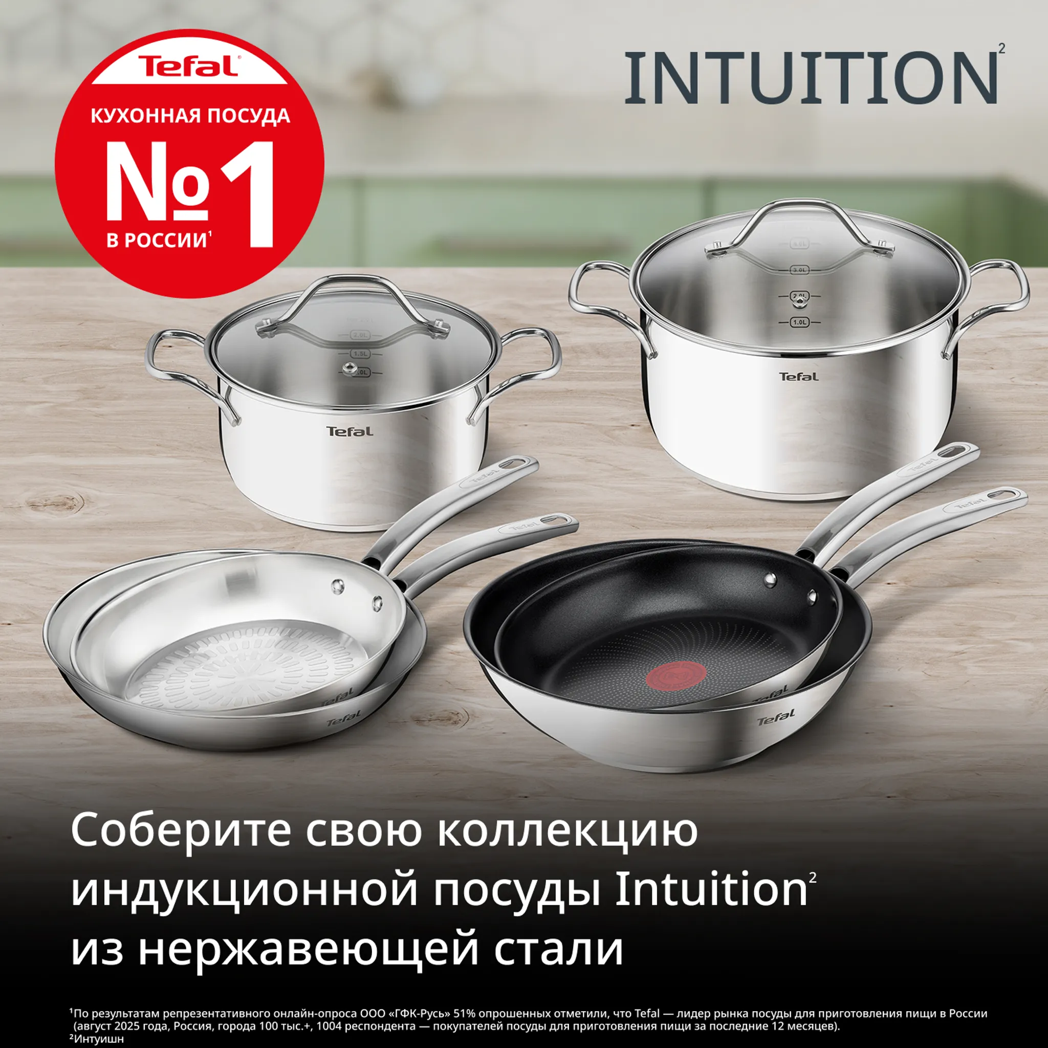 Индукционная сковорода Tefal Duetto 24 см B8590435