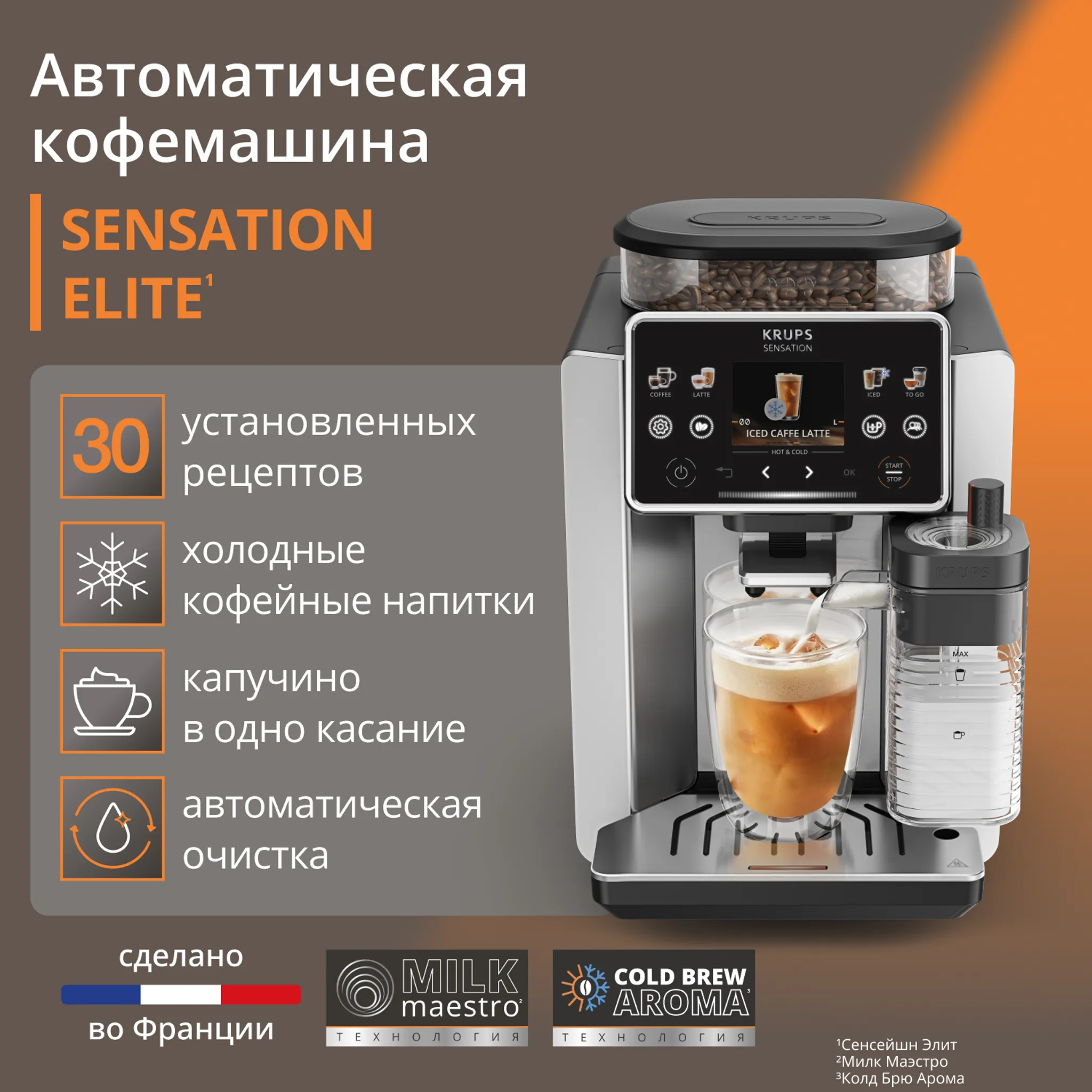 Автоматическая кофемашина KRUPS Sensation Elite