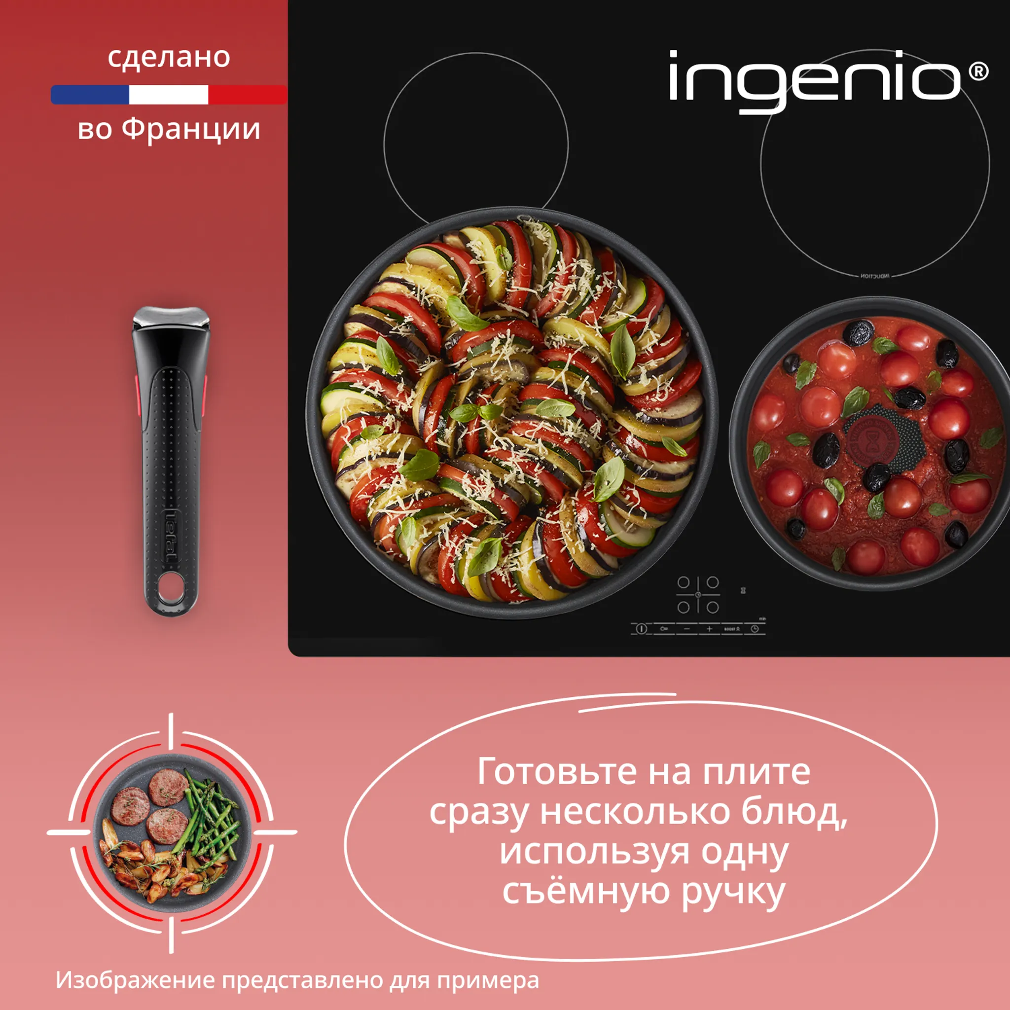 Стартовый набор Tefal Ingenio Natural Force Сковорода 24 см + ручка Ingenio 6 04260840