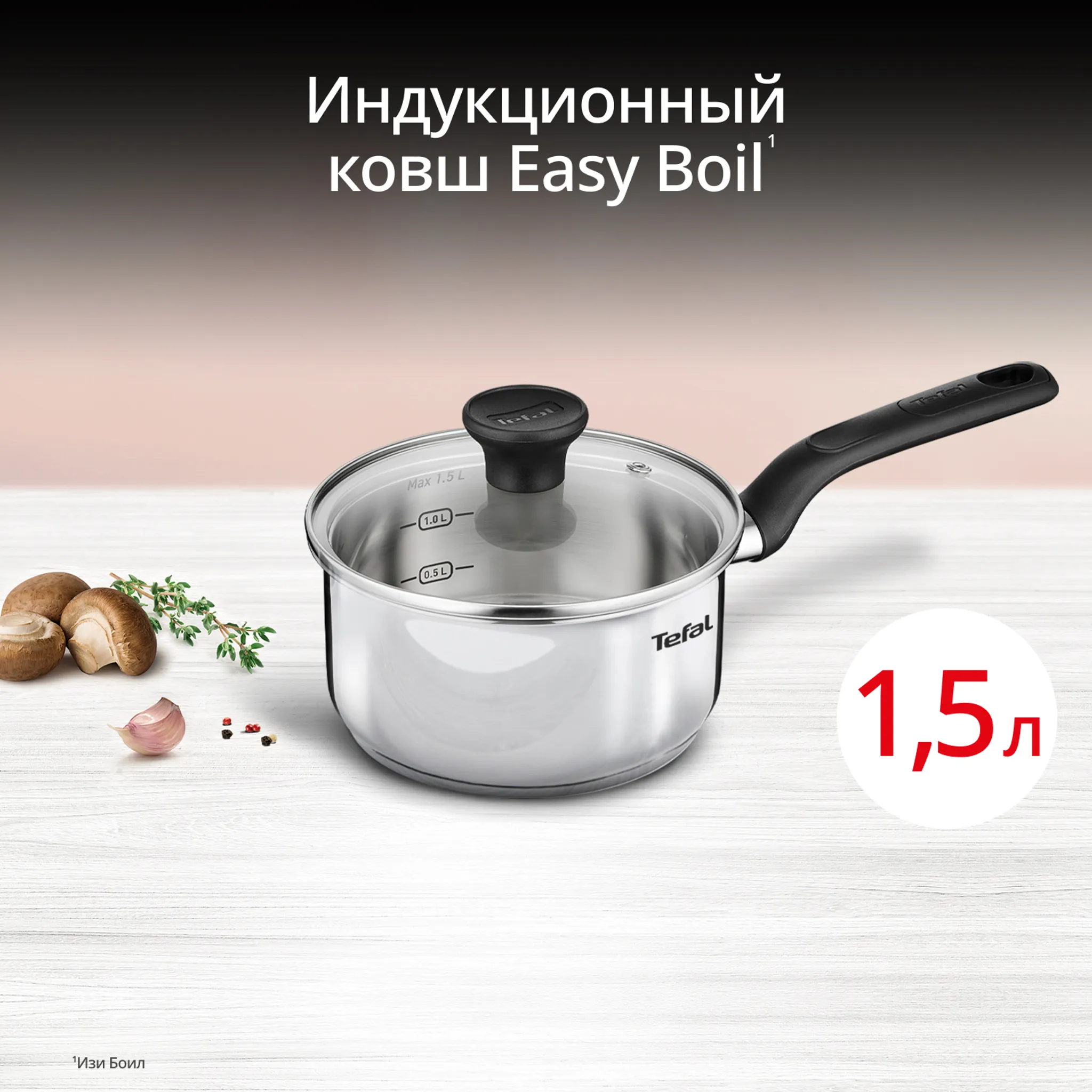 Ковш с крышкой Tefal Duetto 16 см G7492274