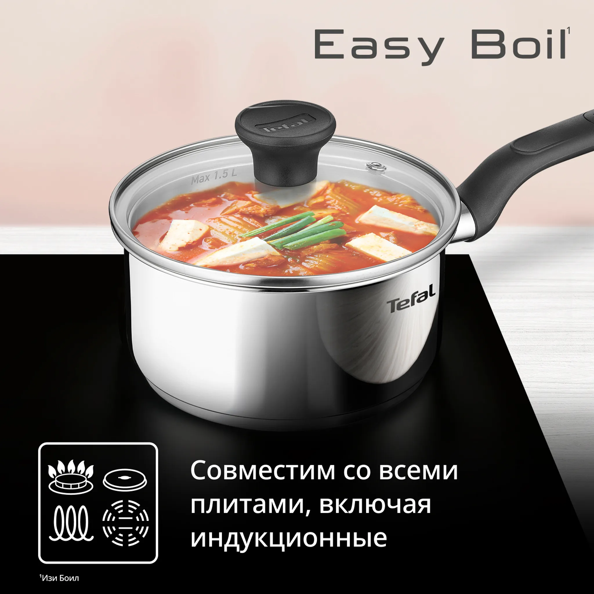 Ковш с крышкой Tefal Duetto 16 см G7492274