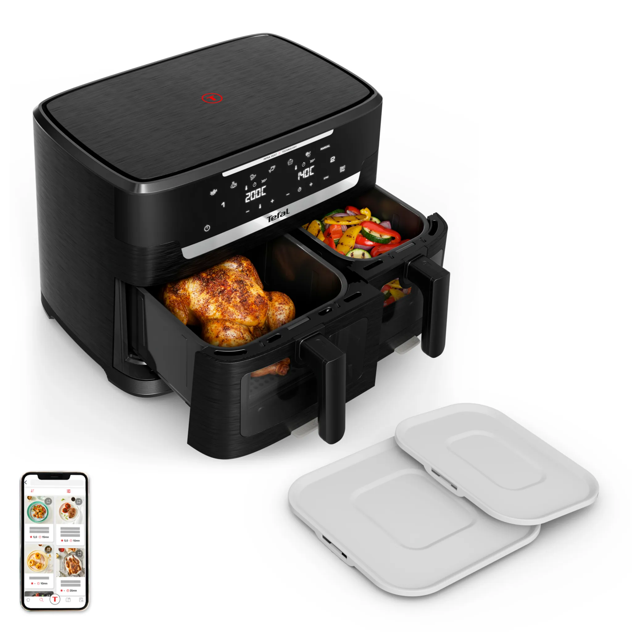 Аэрогриль Tefal Fry XXL Dual EY9488E0