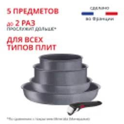 Отзывы о Набор посуды со съемной ручкой Tefal Ingenio Natural Force 5 предметов 16/20/22/28 см L3969053