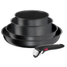 Отзывы о Набор посуды со съемной ручкой Tefal Ingenio Daily Chef Black 5 предметов 16/20/24/28 см L7629102